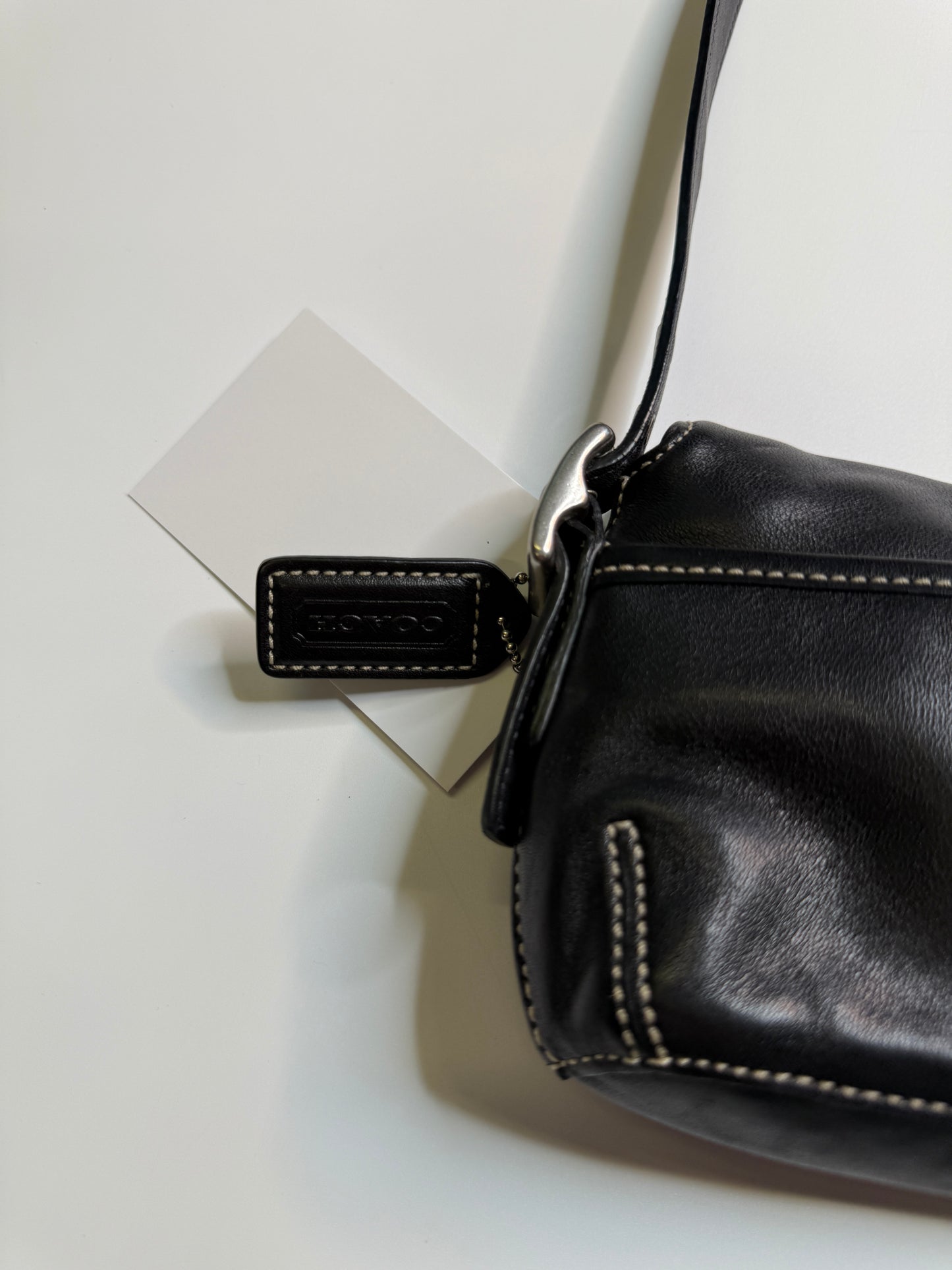 COACH REAL LEATHER CROSSBODY PURSE