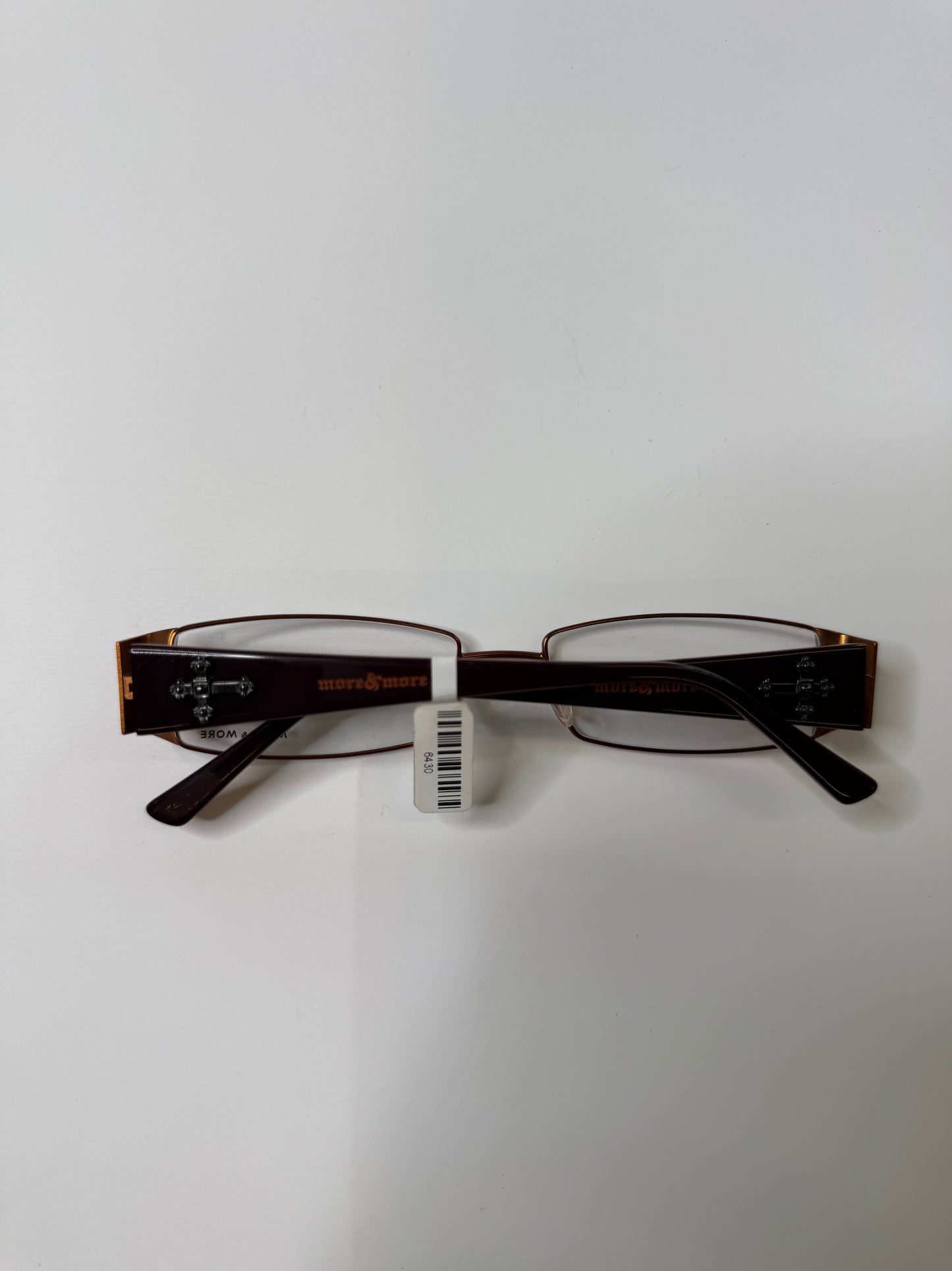 MORE & MORE VINTAGE BROWN RECTANGULAR OPTICAL FRAMES