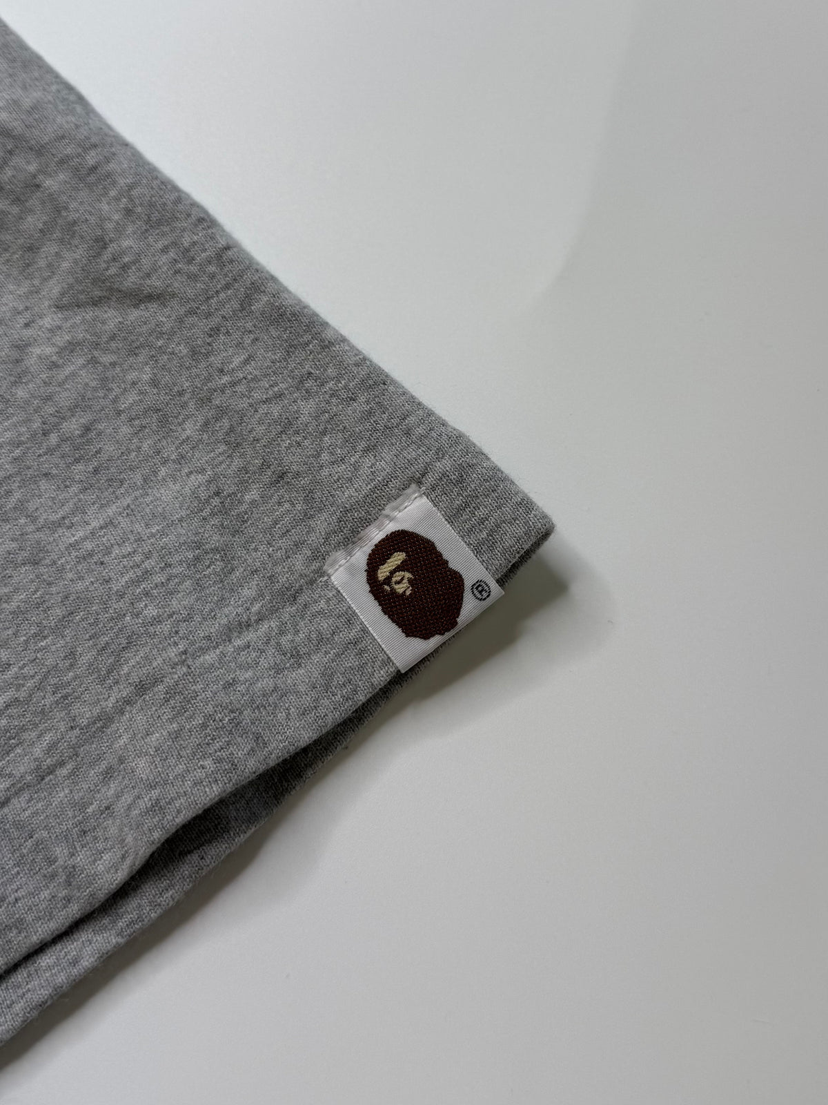 BAPE GENERAL APE CIRCLE LOGO TEE – GREY (S)