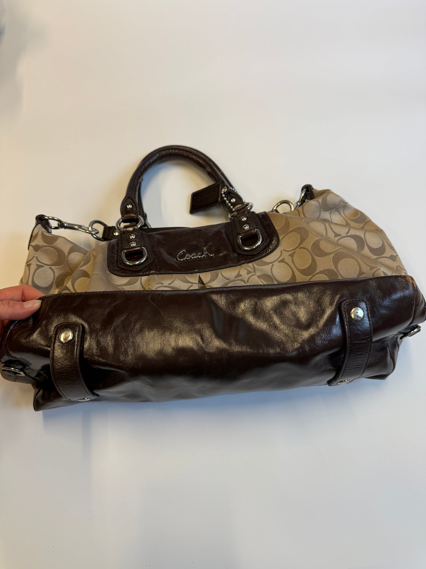 COACH MONOGRAM PURSE BROWN