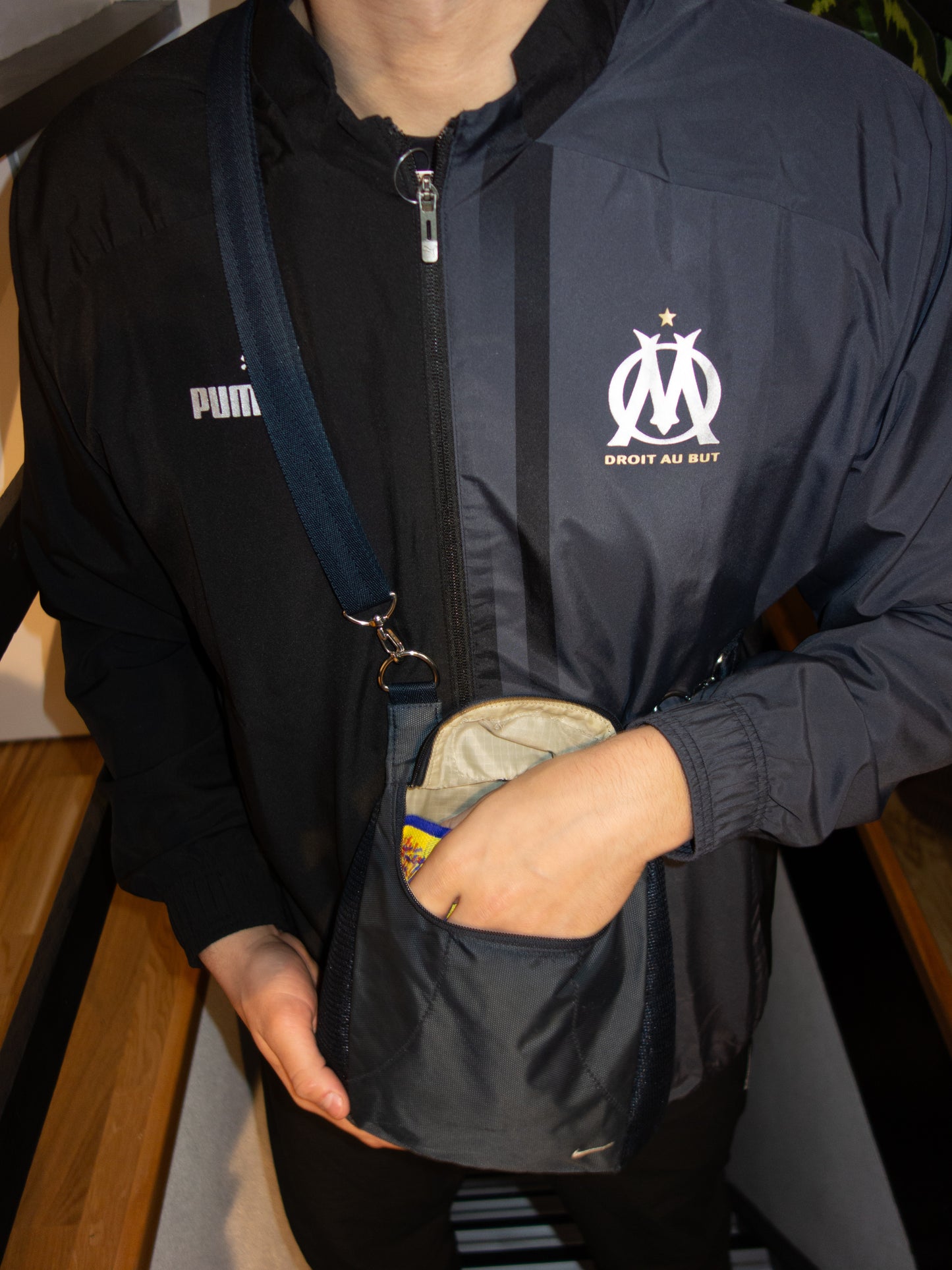 OLYMPIQUE MARSEILLE PUMA ZIPPER WITH TAG! (XL)