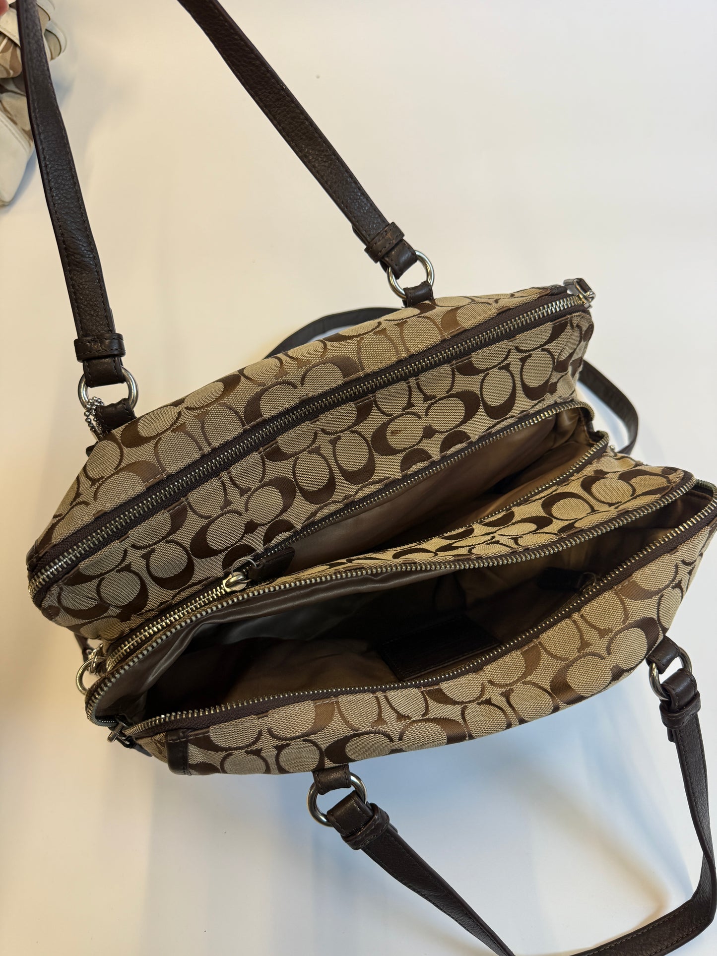 COACH MONOGRAM PURSE BROWN