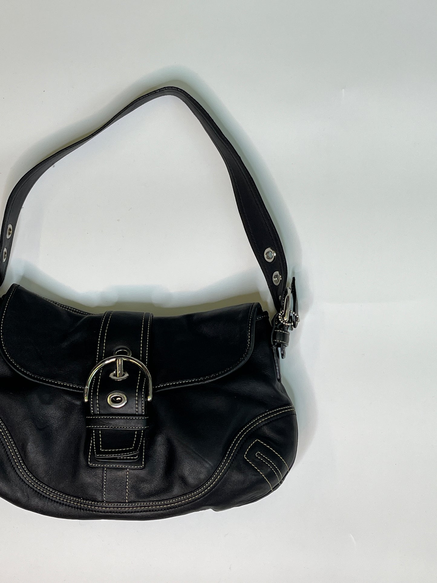COACH BLACK PURSE REAL LEATHER