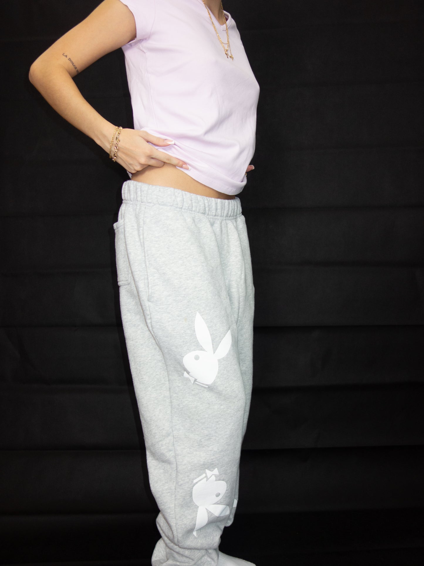RARE PLAYBOY x HUF SWEAT PANTS (L)