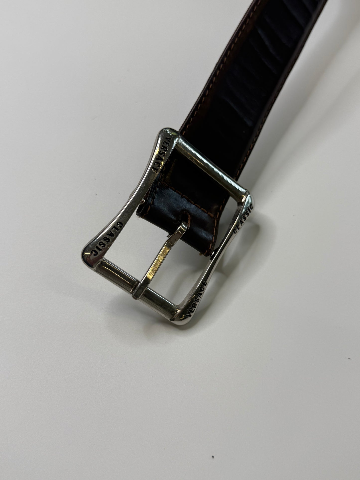 VERSACE VINTAGE CLASSIC LEATHER BELT