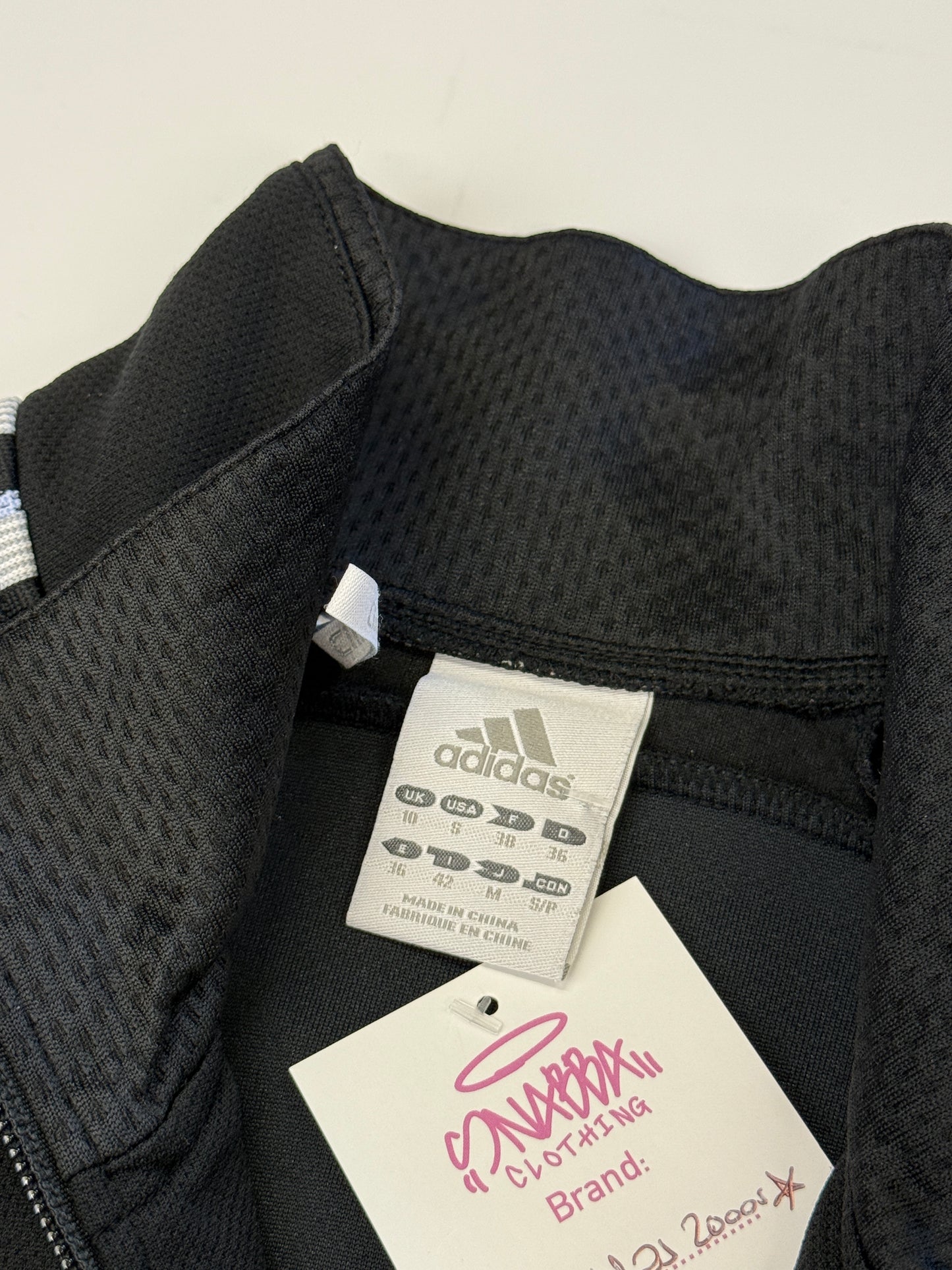ADIDAS ZIPPER 2000s BLACK/BLUE (M)