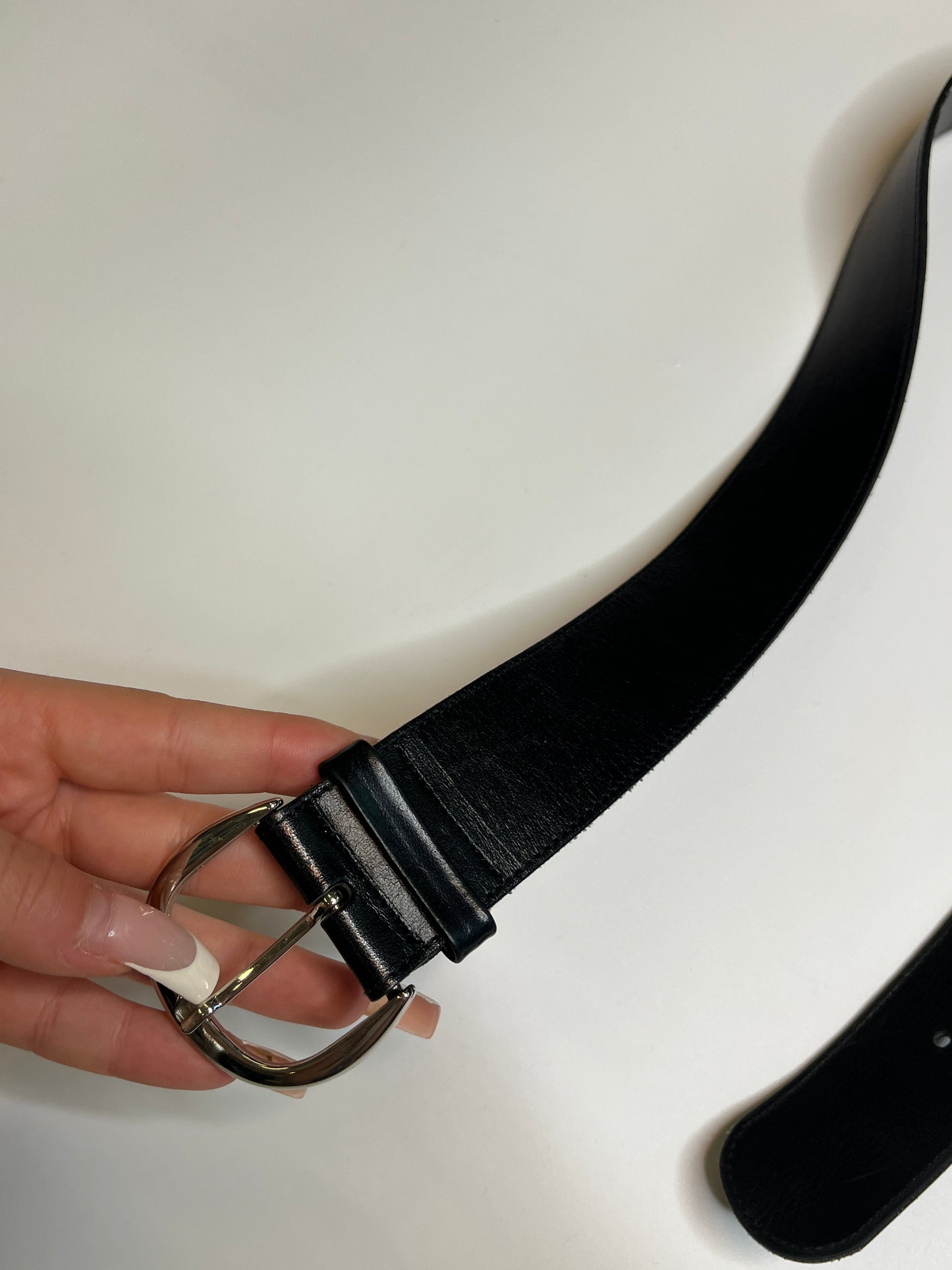 GENUINE LEATHER BELT BLACK 85 cm/XS