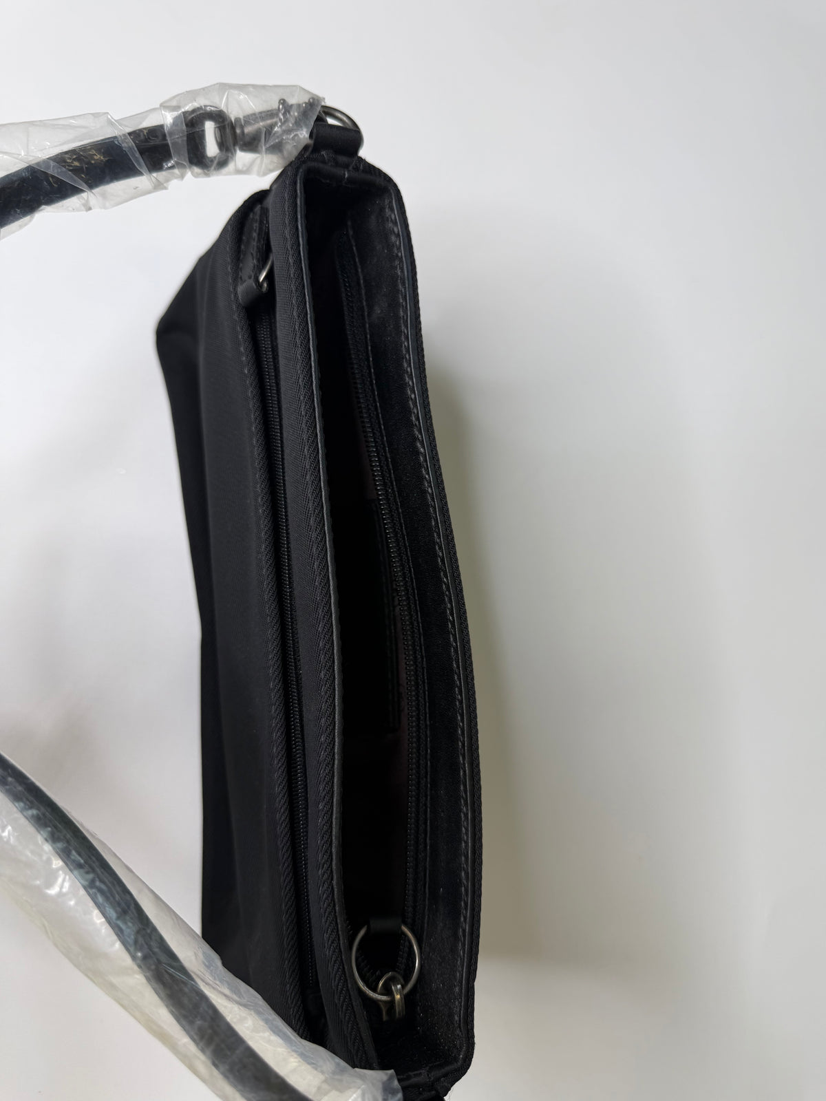 COACH BLACK NYLON MINI LEATHER BAG