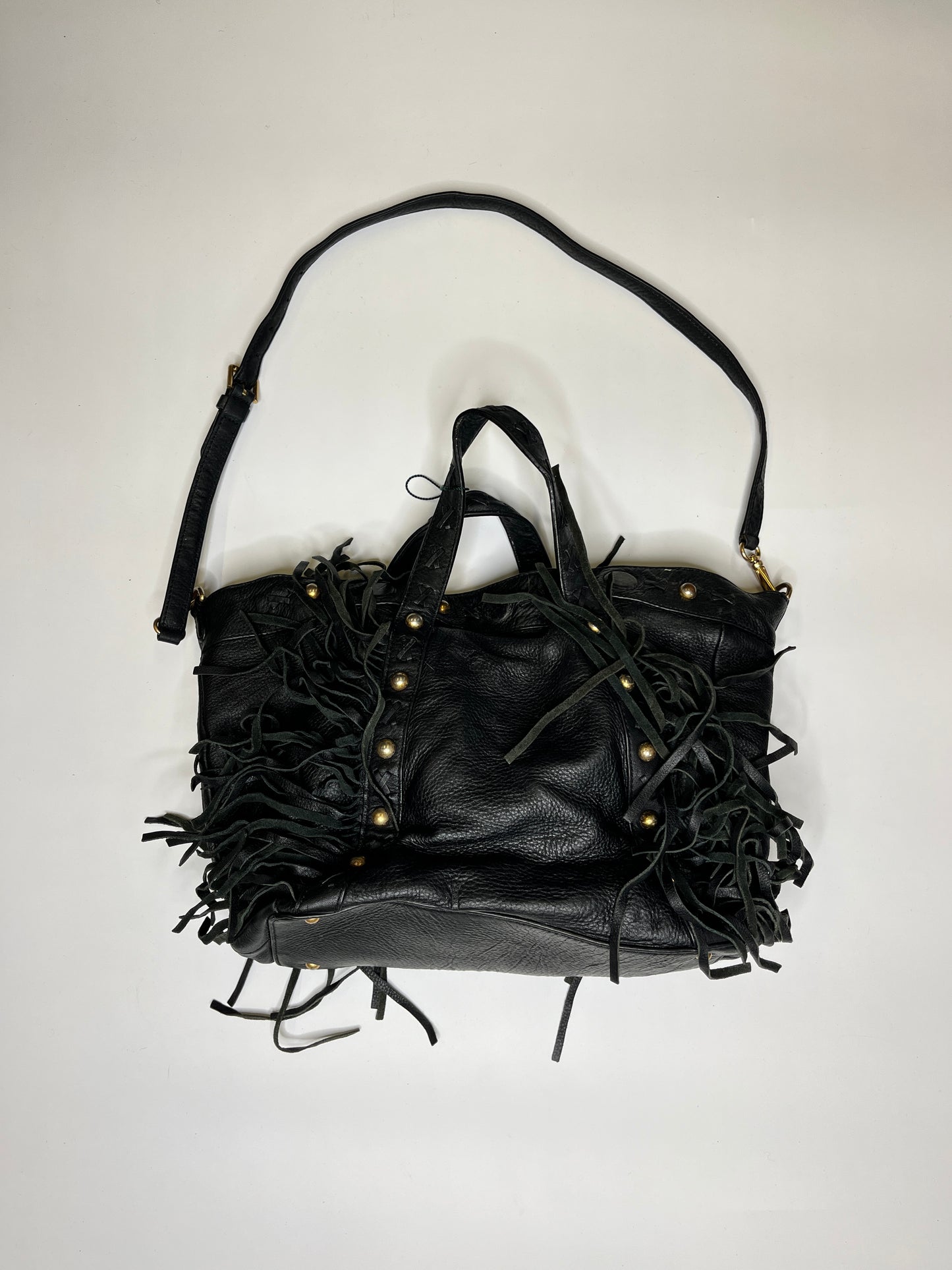 RALPH LAUREN GENUINE LEATHER PURSE WITH FRAYING