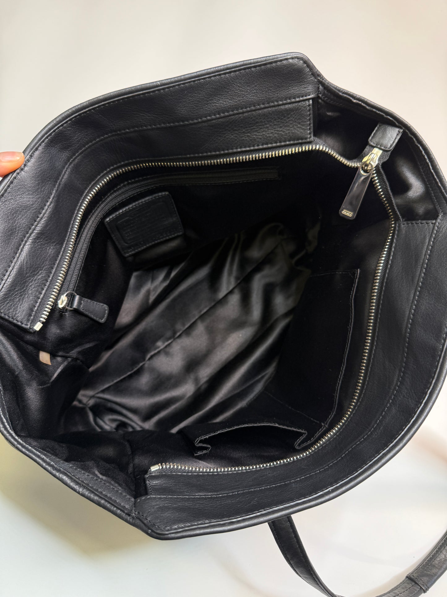 COACH MONOGRAM PURSE WITH REAL LEATHER PARTS