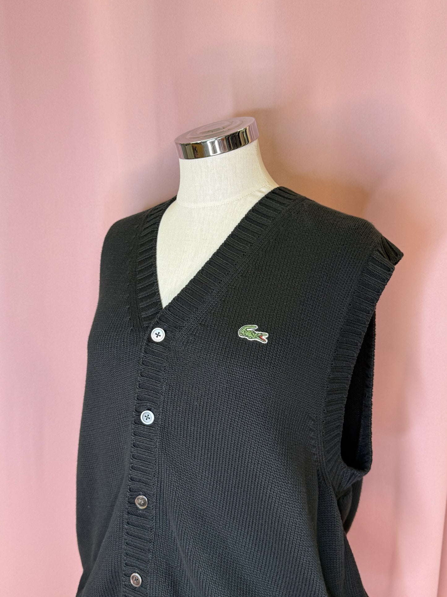 LACOSTE KNIT VEST BLACK (L)