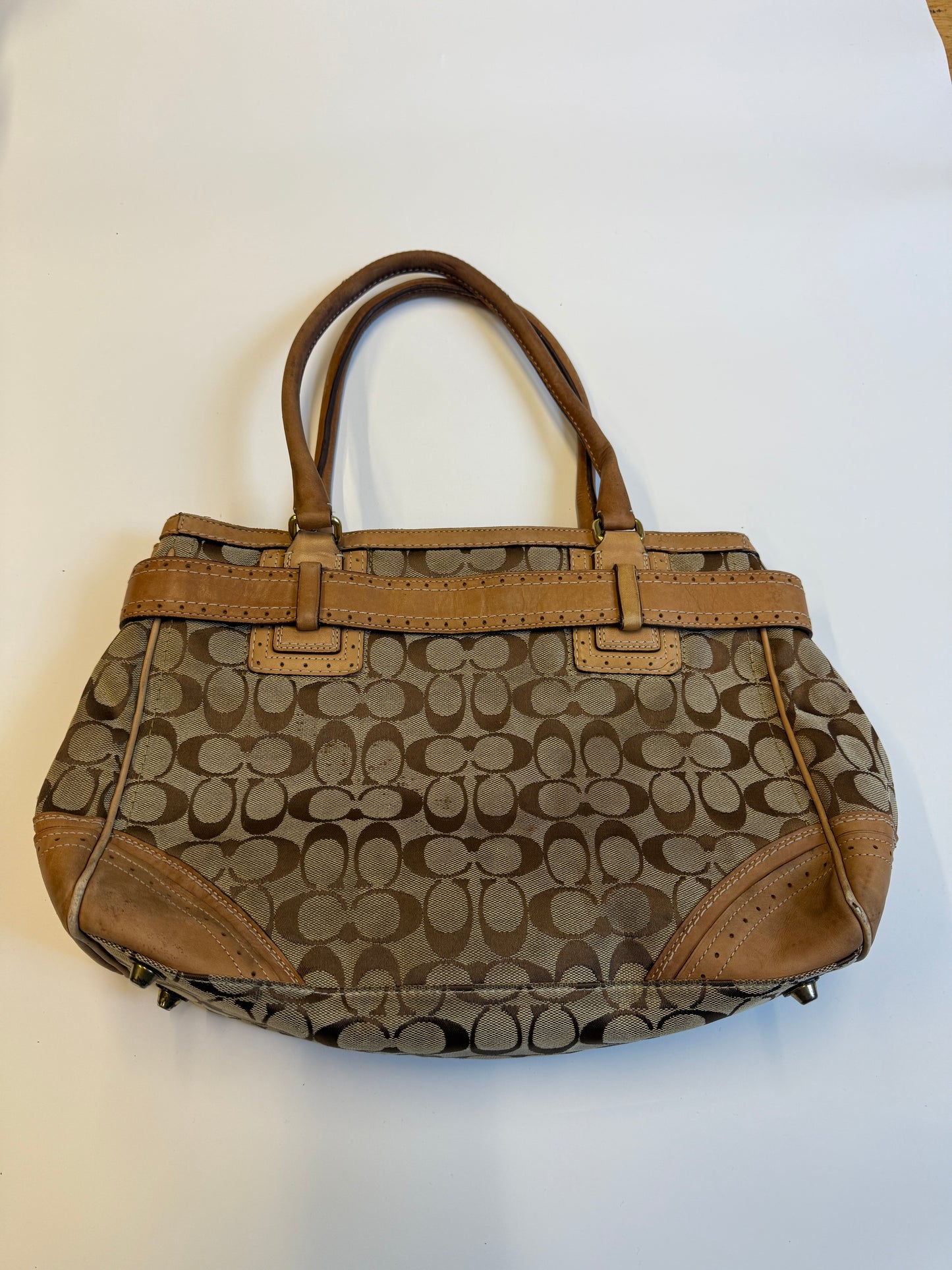 COACH MONOGRAM PURSE BROWN