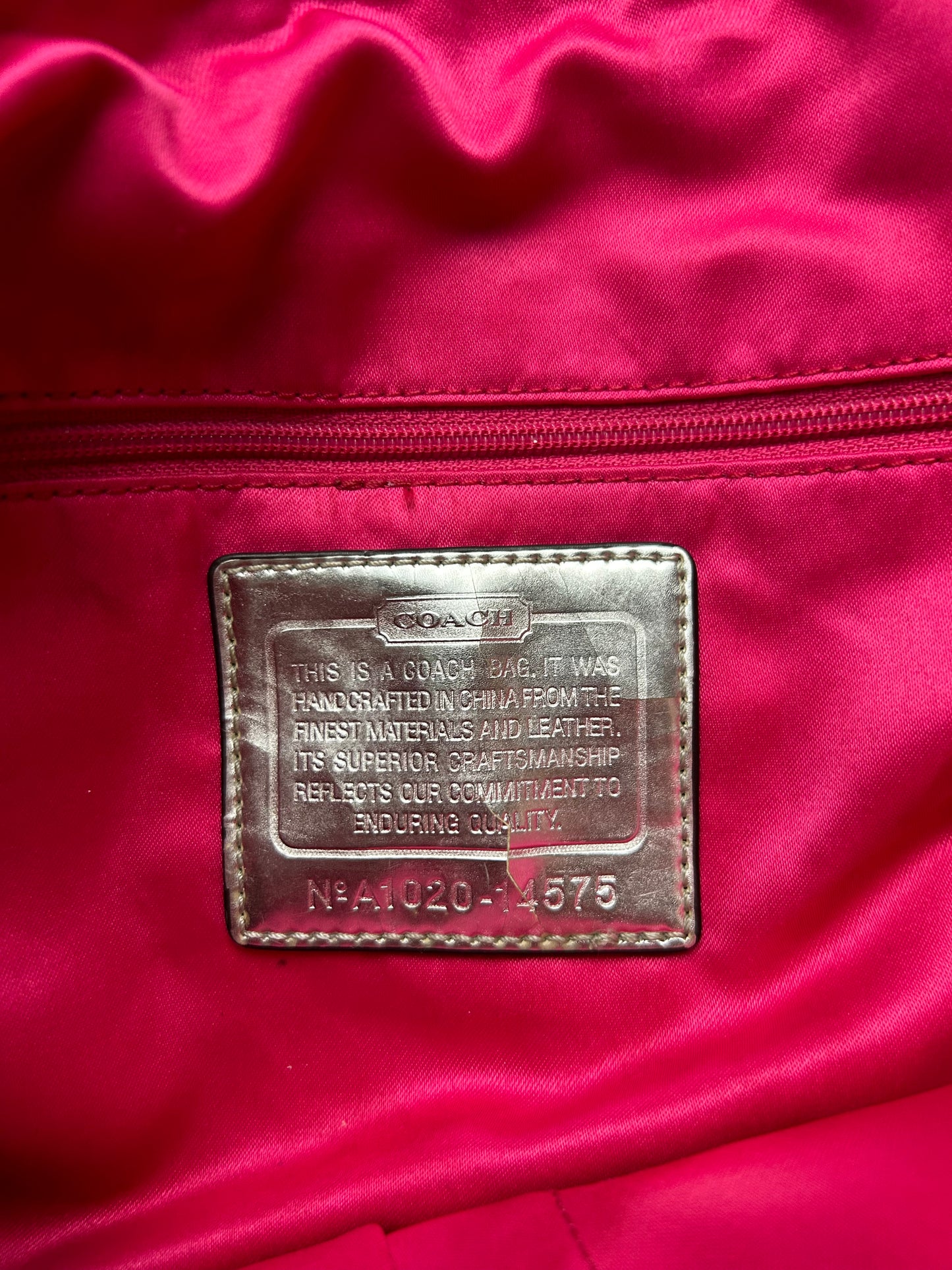 COACH BAG SILVER