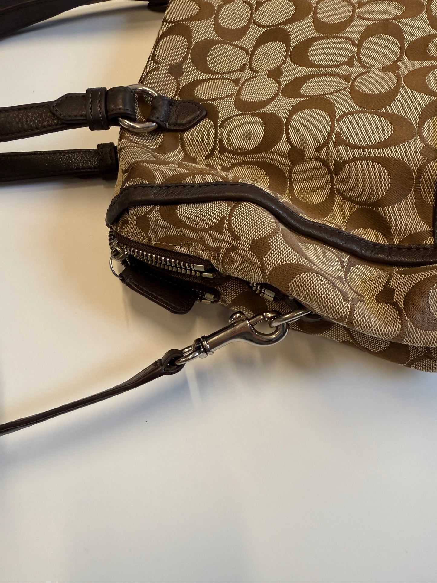 COACH MONOGRAM PURSE BROWN
