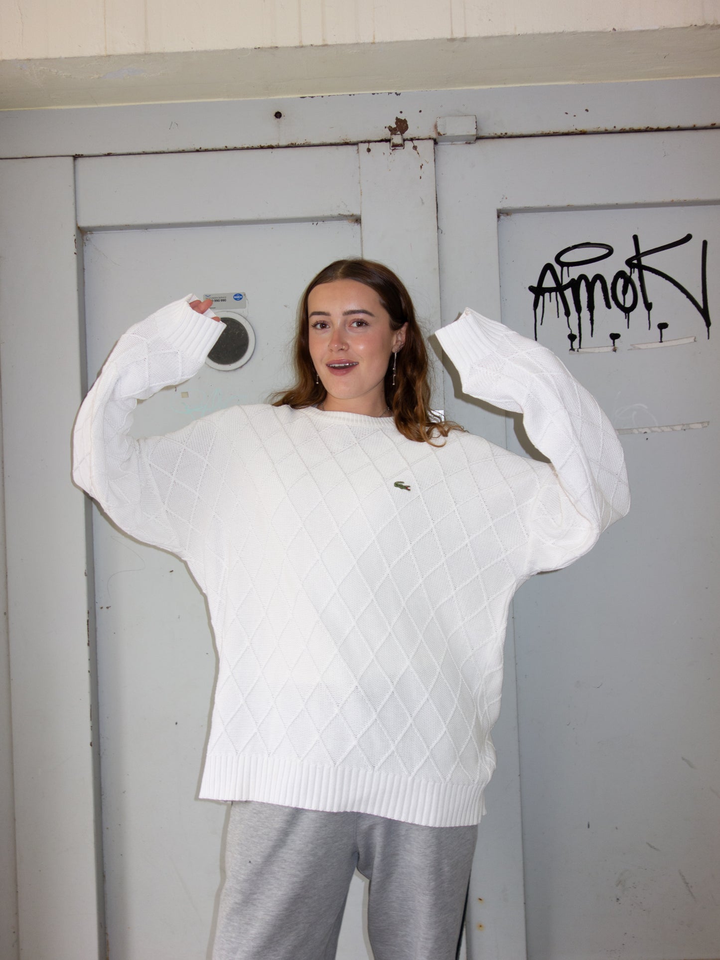 LACOSTE KNIT SWEATER (XL)