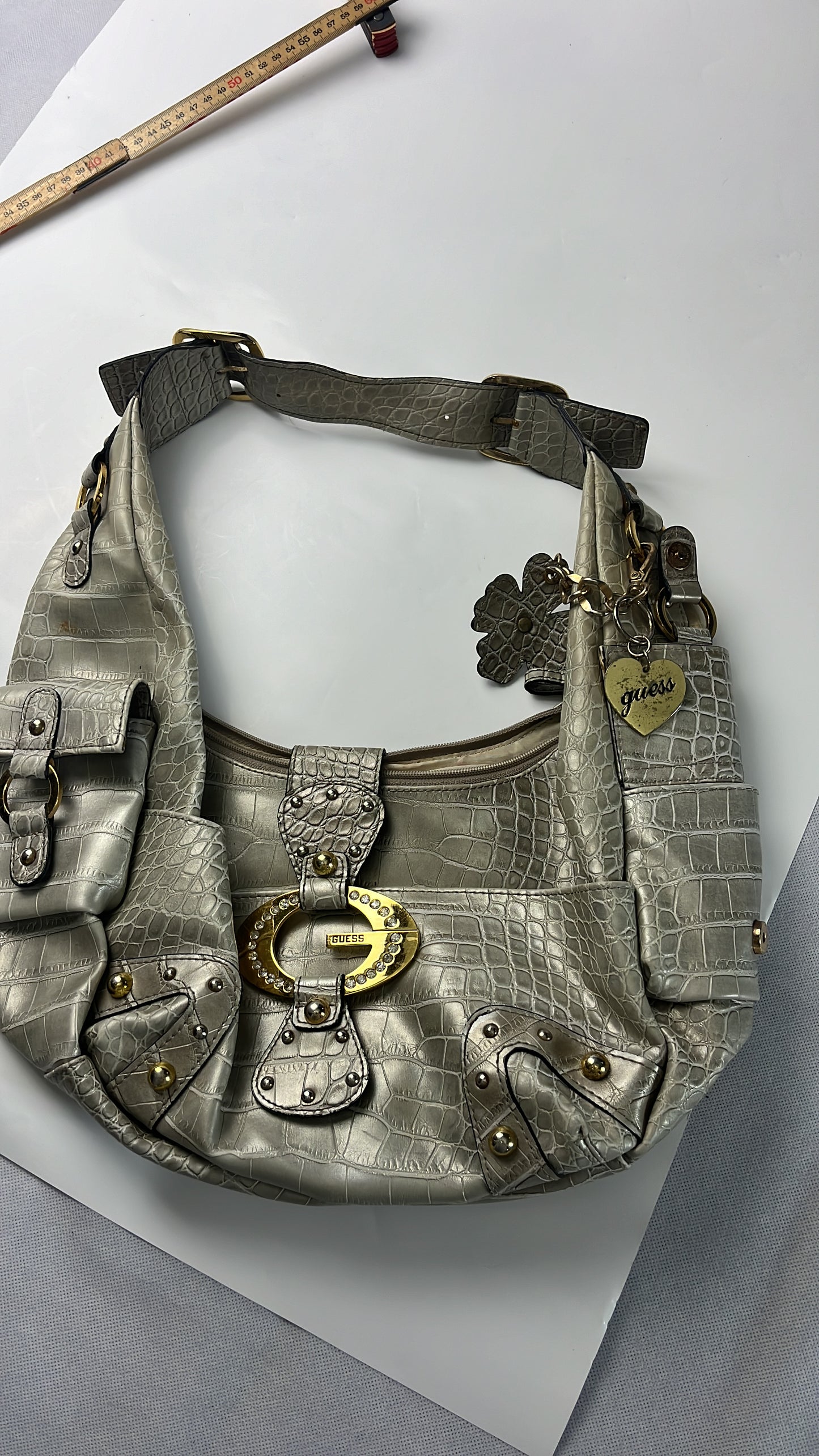 GUESS BAG GOLD RHINESTONE