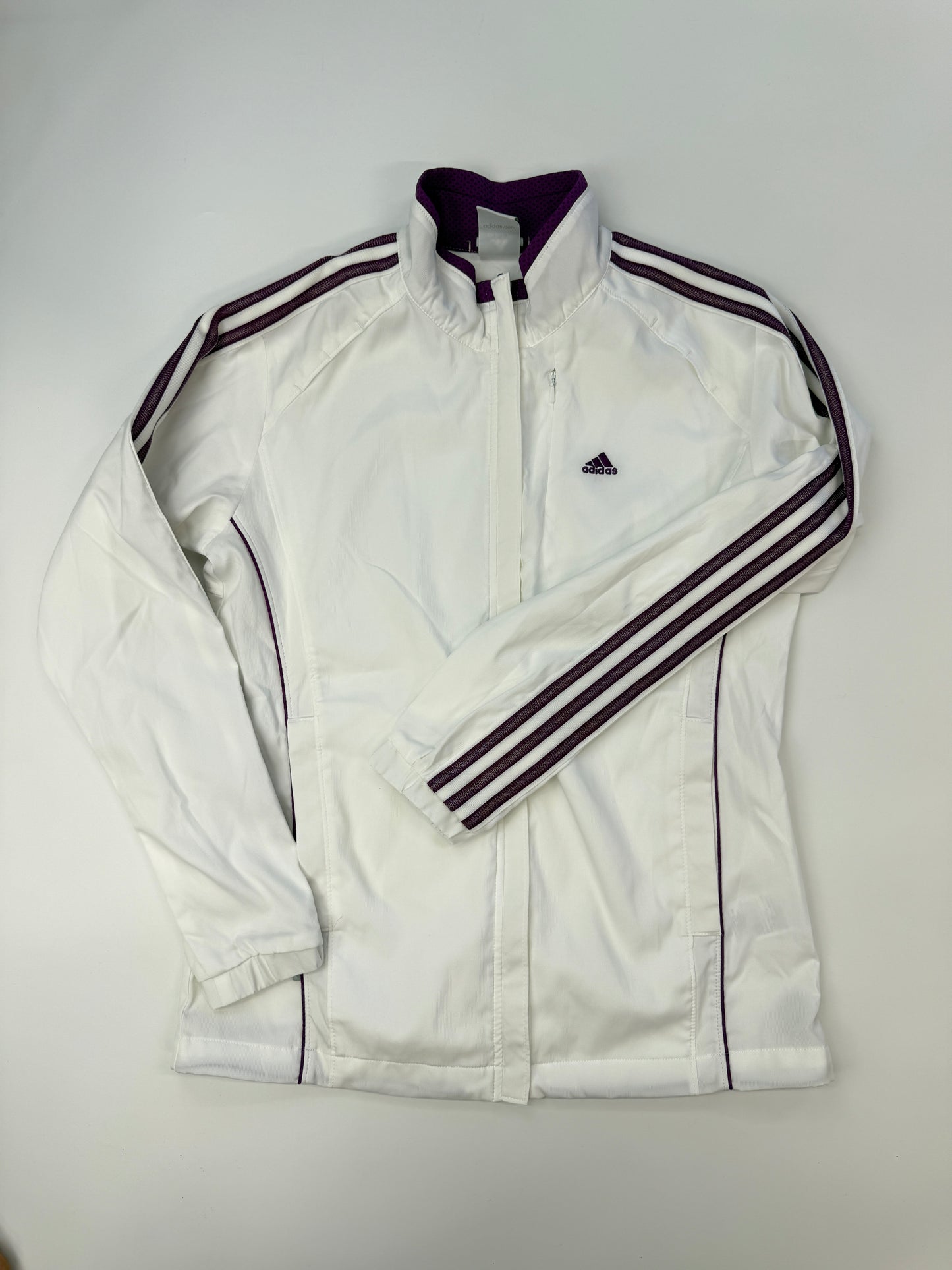 ADIDAS TRACK JACKET 2000s WHITE/PURPLE (M)