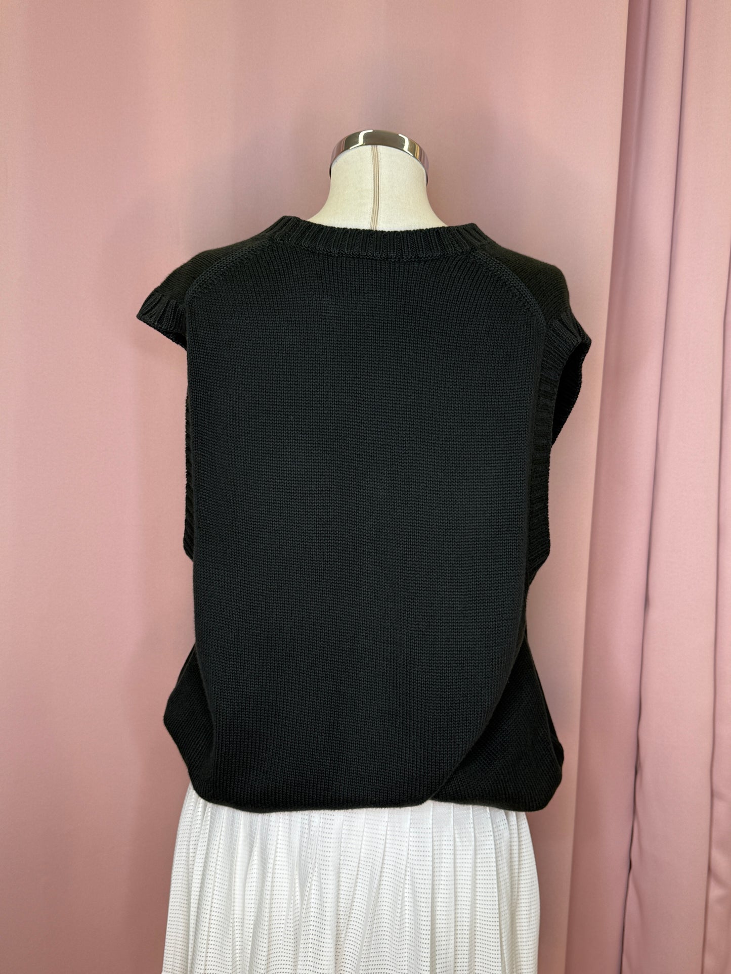 LACOSTE KNIT VEST BLACK (L)