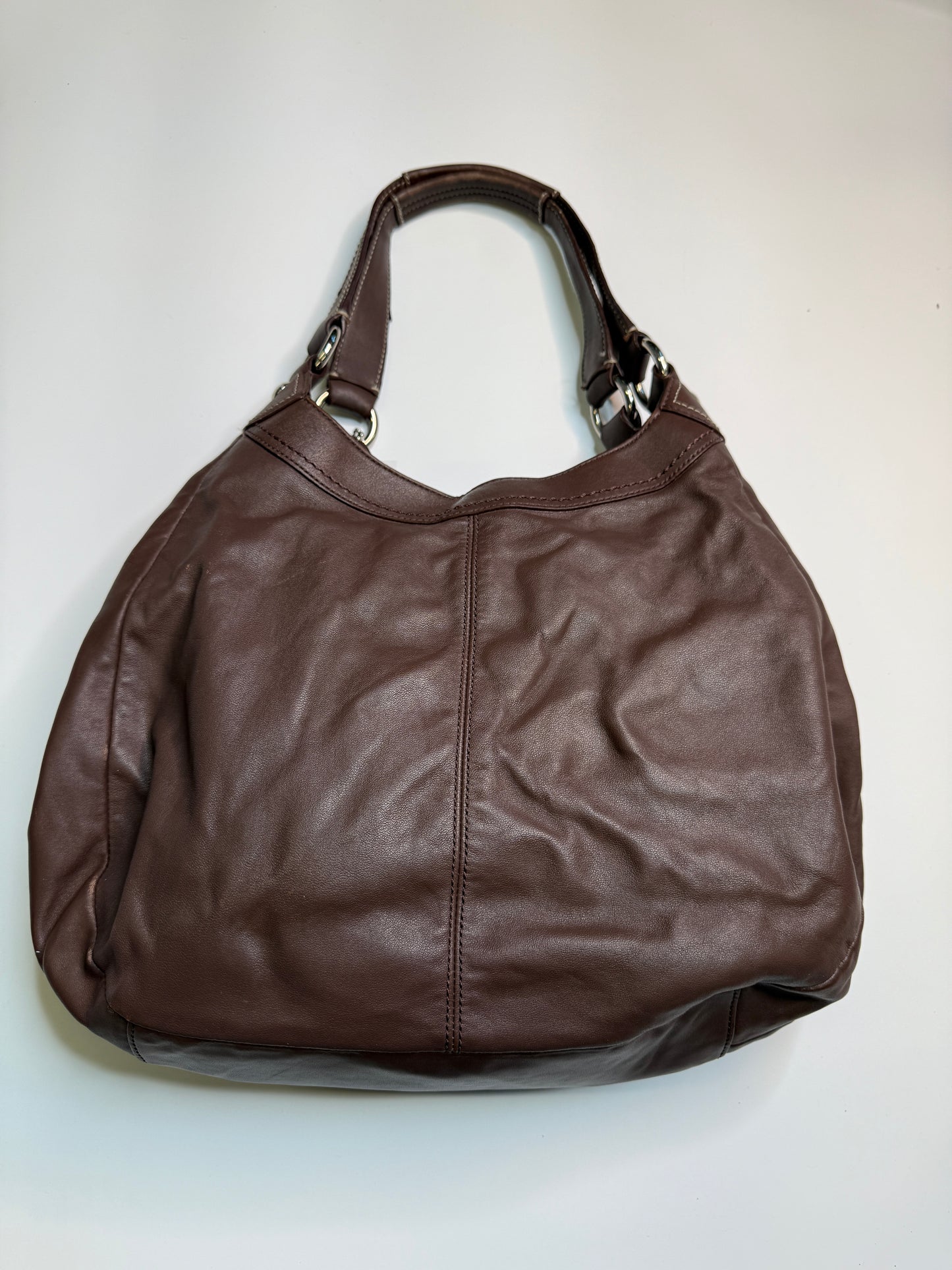 COACH REAL LEATHER BAG BROWN