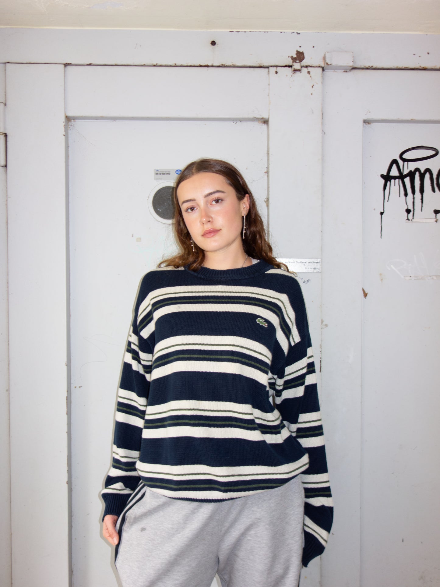 LACOSTE KNIT SWEATER (M)