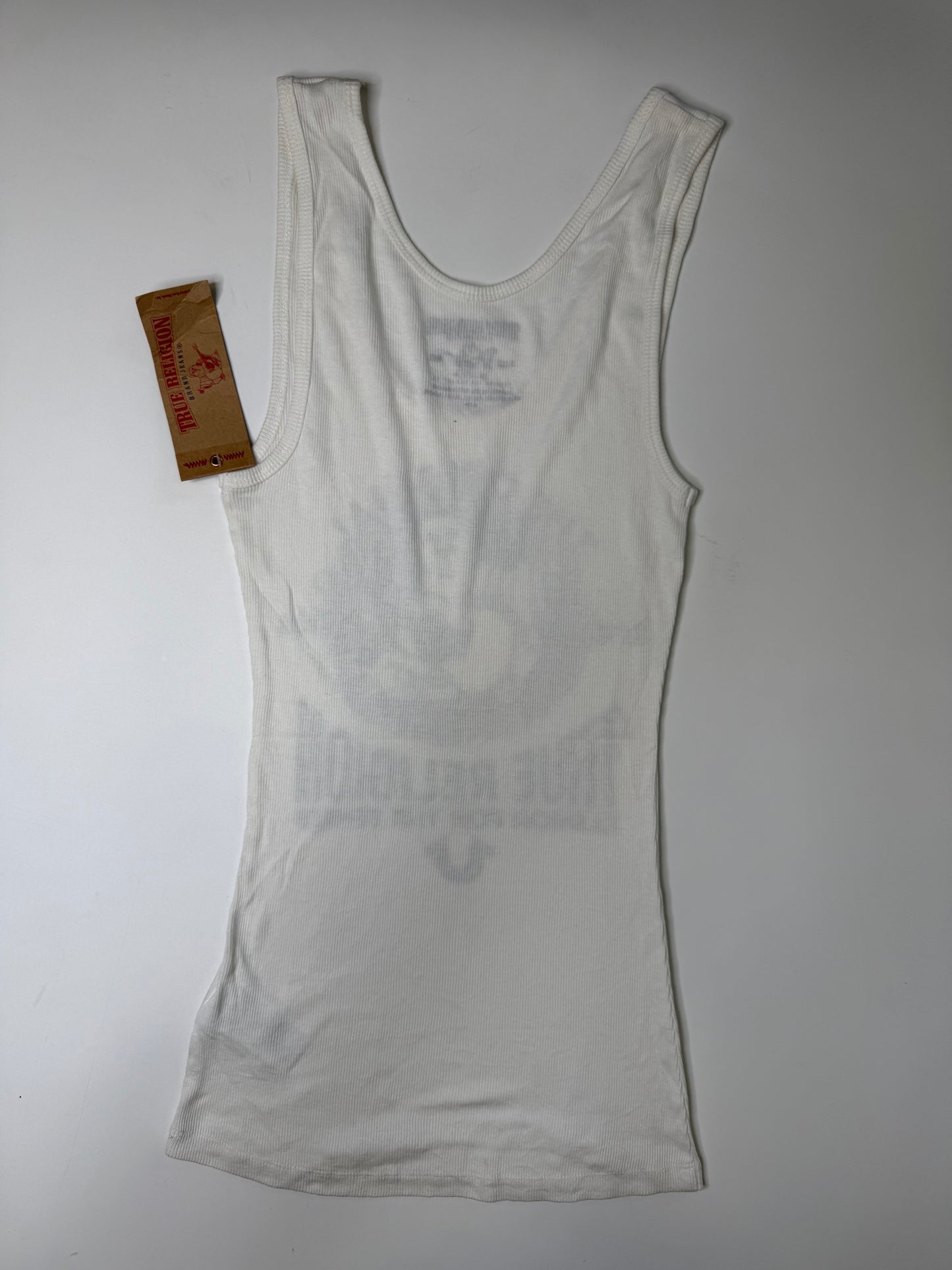 TRUE RELIGION GRAPHIC TANK TOP WHITE WITH TAG! (S)