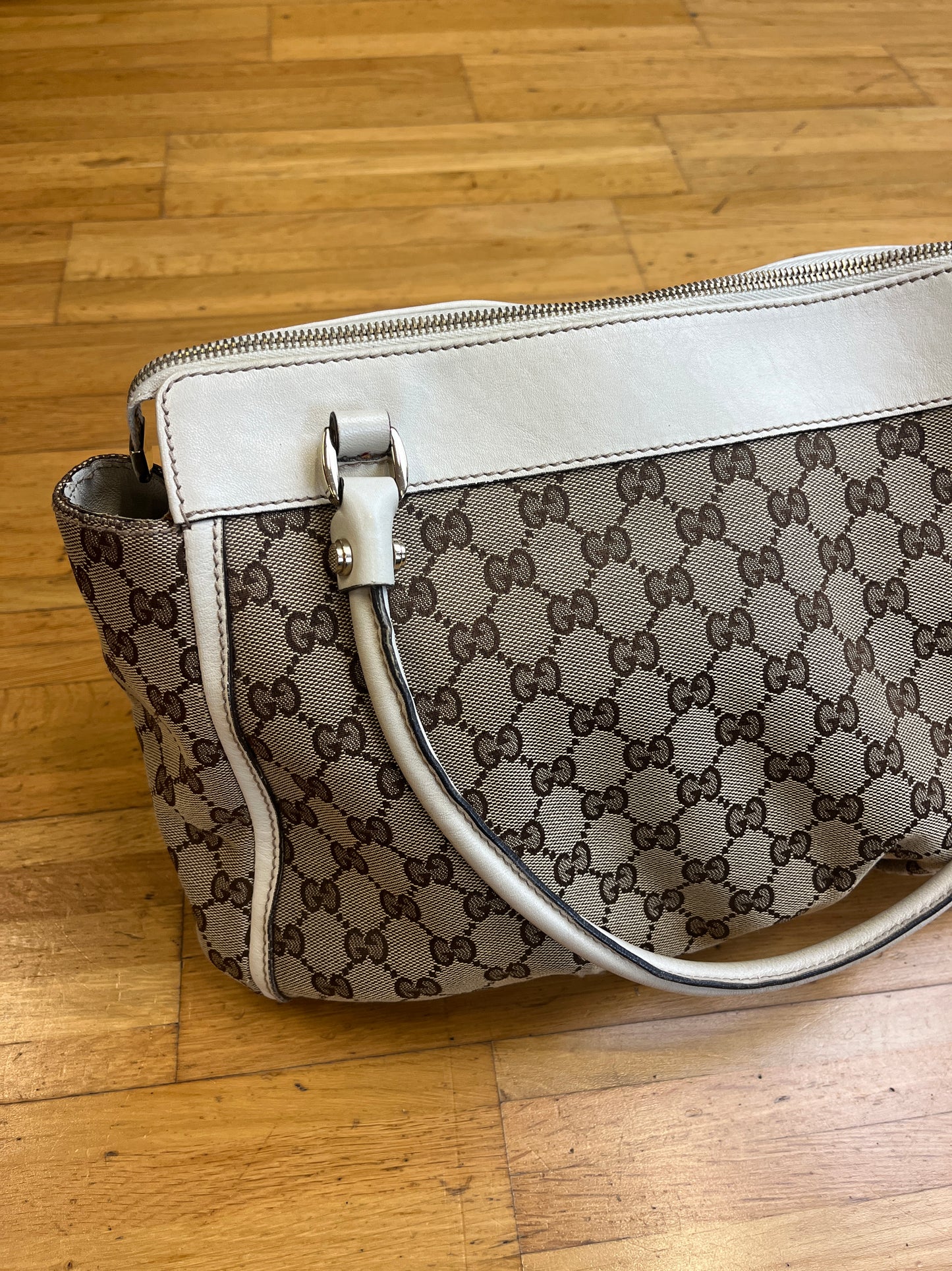 GUCCI MONOGRAM D-RING HOBO BAG