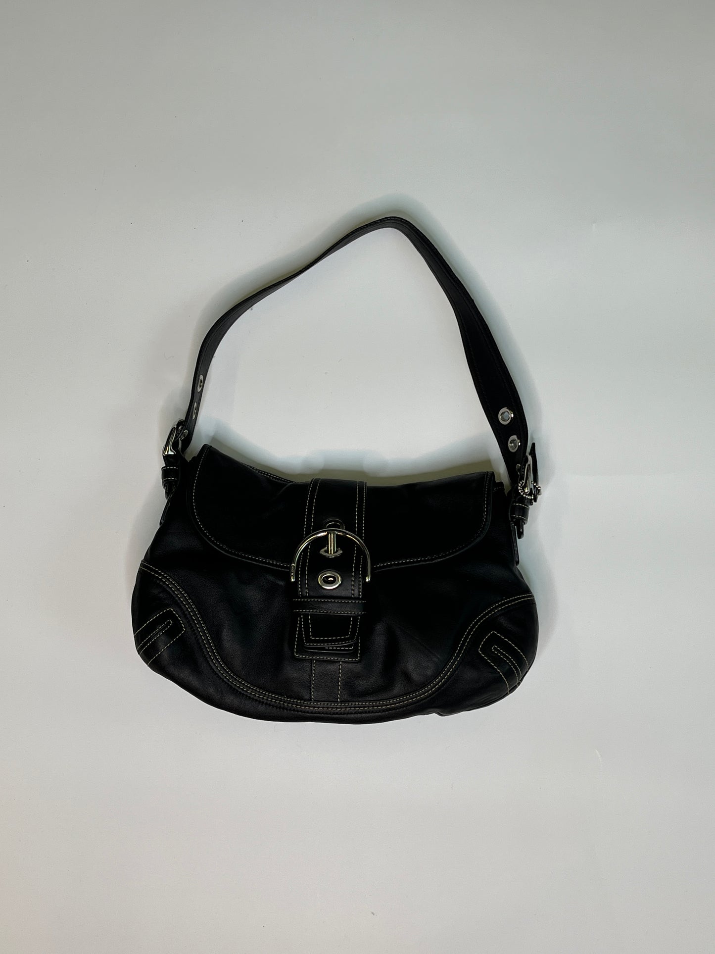 COACH BLACK PURSE REAL LEATHER