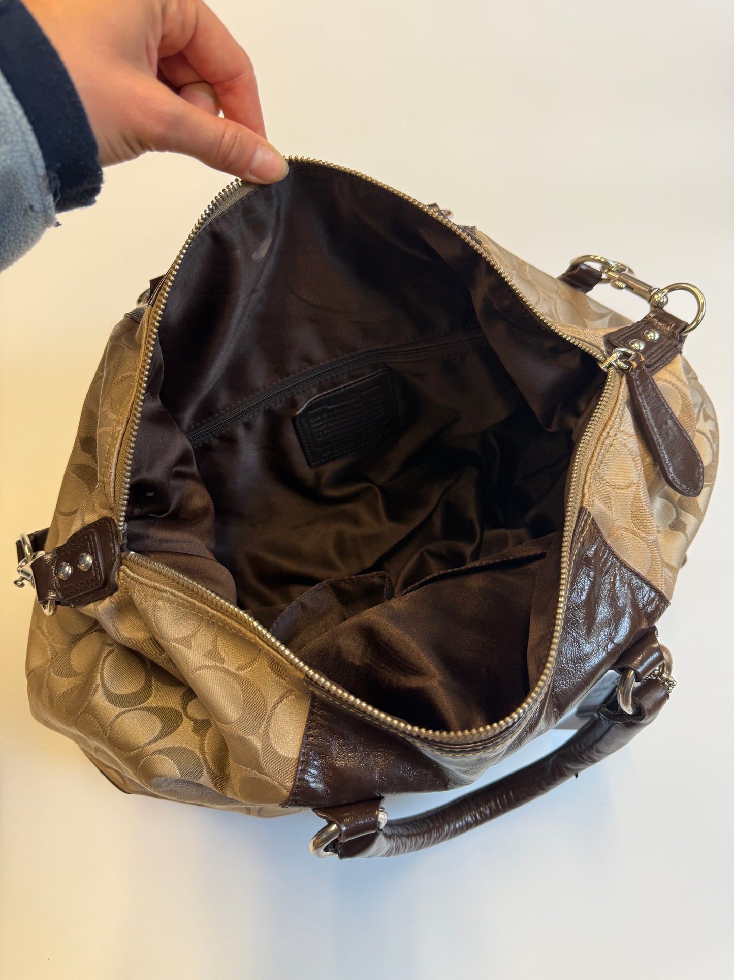 COACH MONOGRAM PURSE BROWN