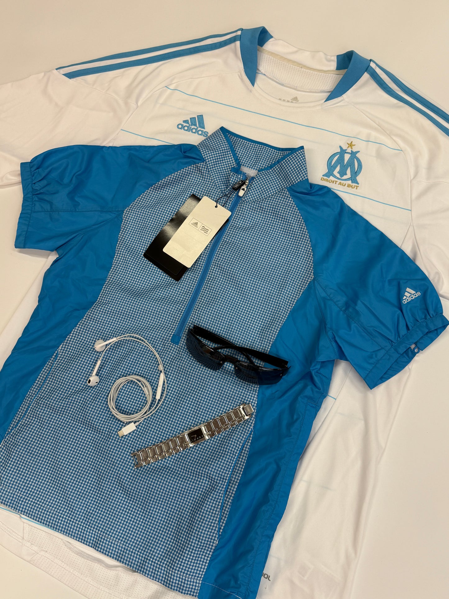 RARE JAPANESE DEADSTOCK 2000s ADIDAS TRACK SHIRT, WITH TAG (S)