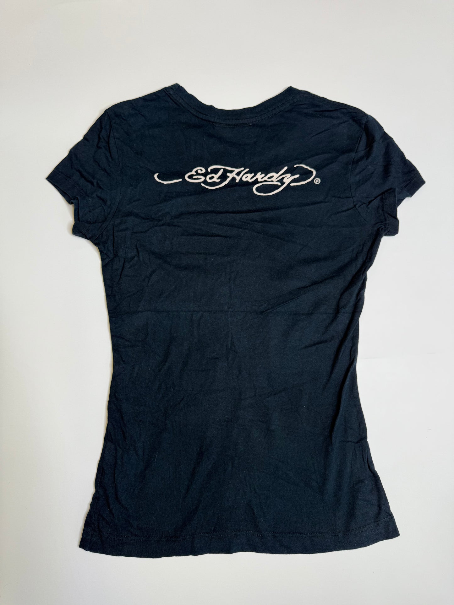 RARE VINTAGE ED HARDY x HELLO KITTY SHIRT(XS)