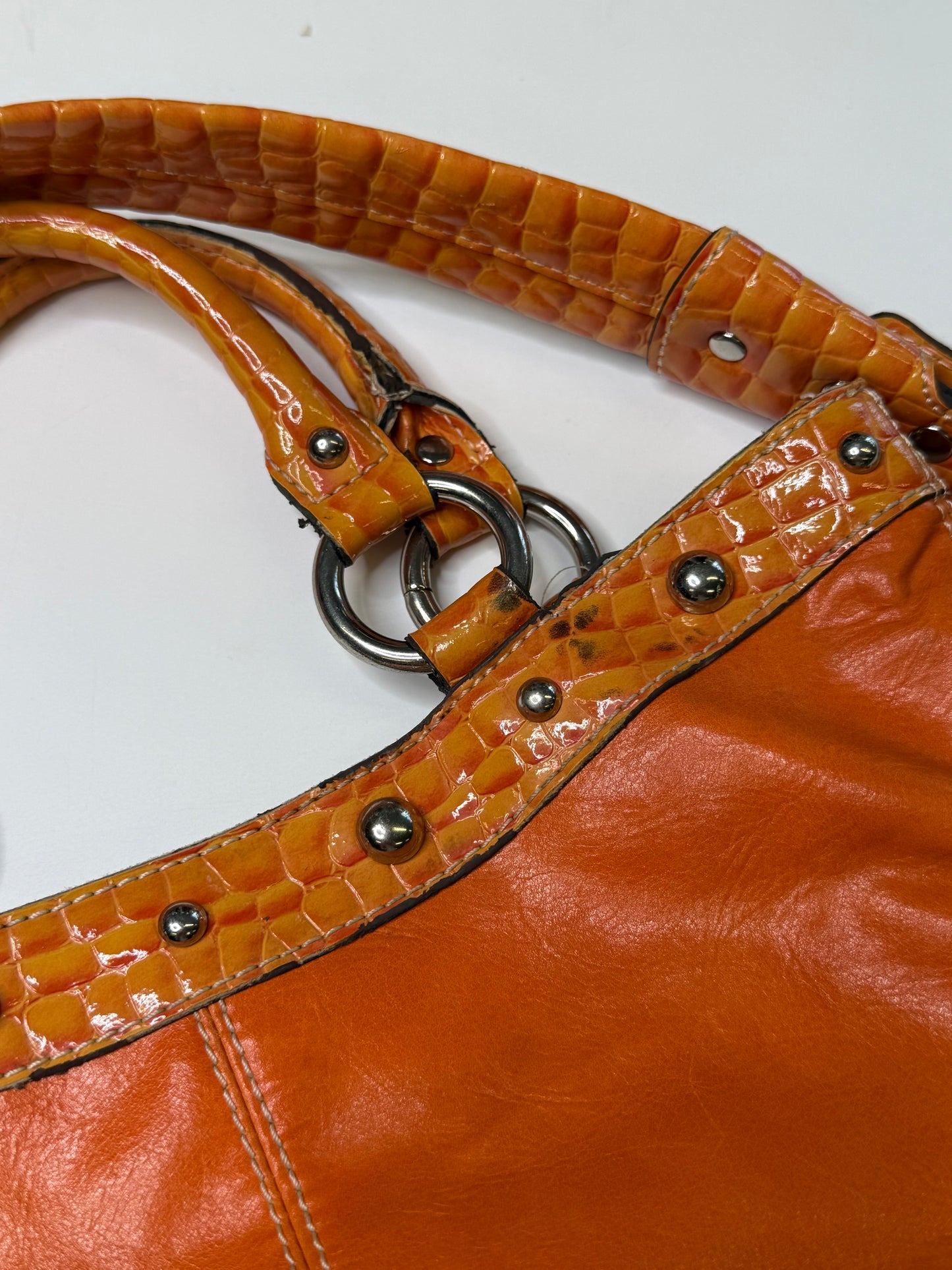 KATHY VAN ZEELAND PATENT BAG (ORANGE)
