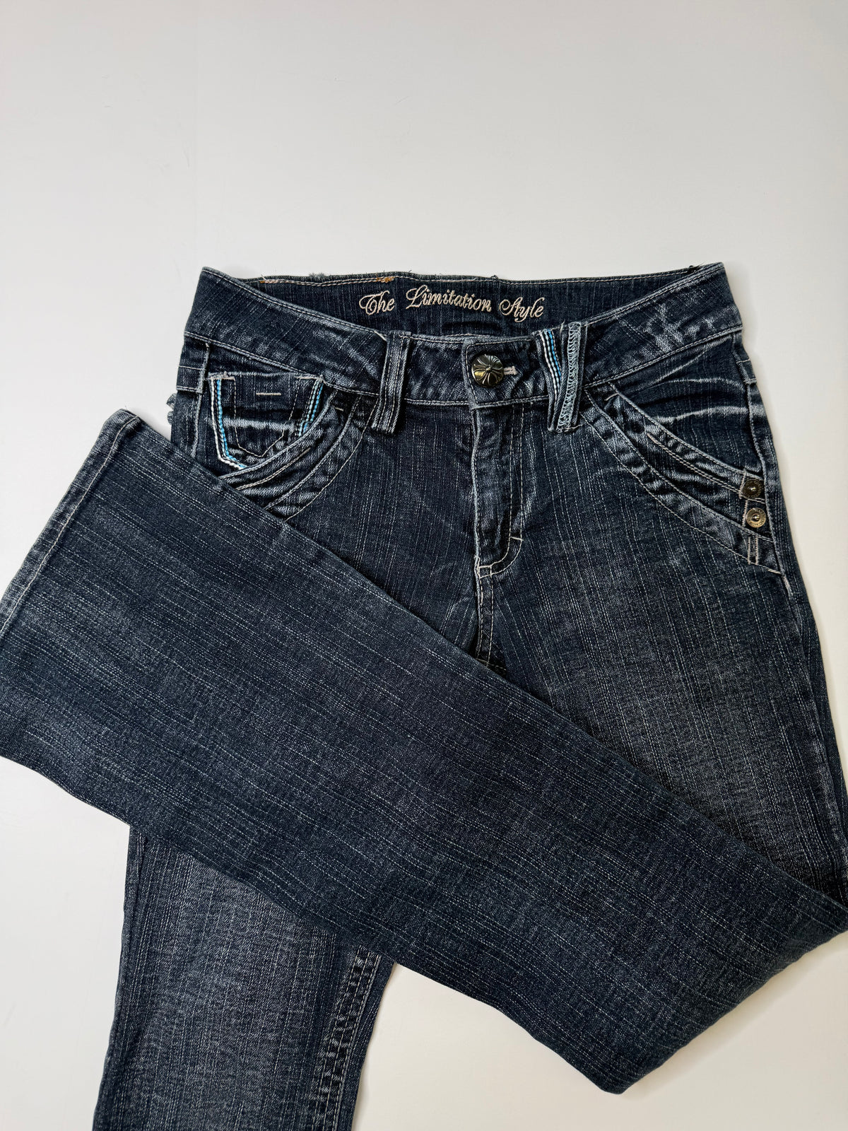 SUNFORD CLUB THE LIMITATION STYLE EMBROIDERED JEANS DARK BLUE