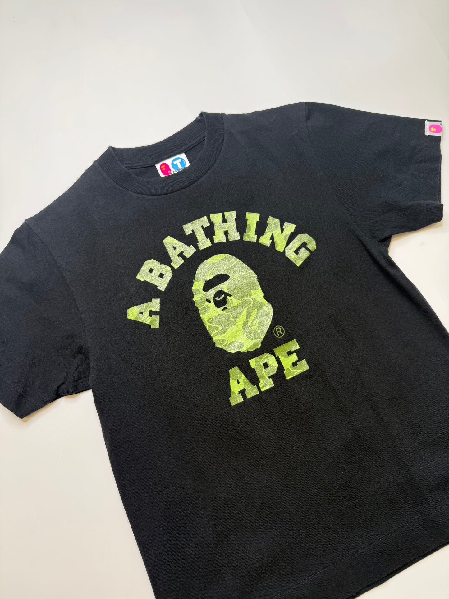 BAPE APE SHALL NEVER KILL APE TEE – GREEN CAMO (S)