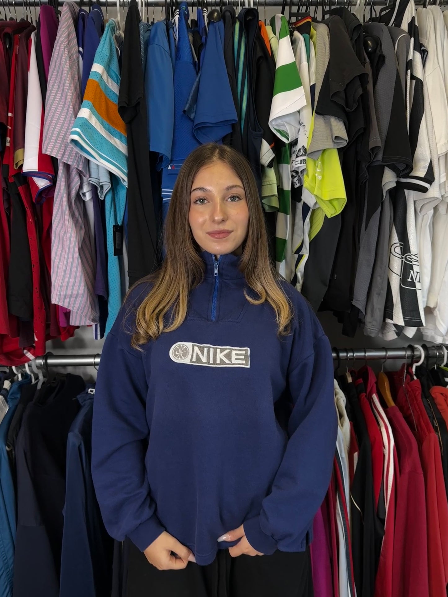 1990s NIKE QUARTER ZIPPER (S-M)