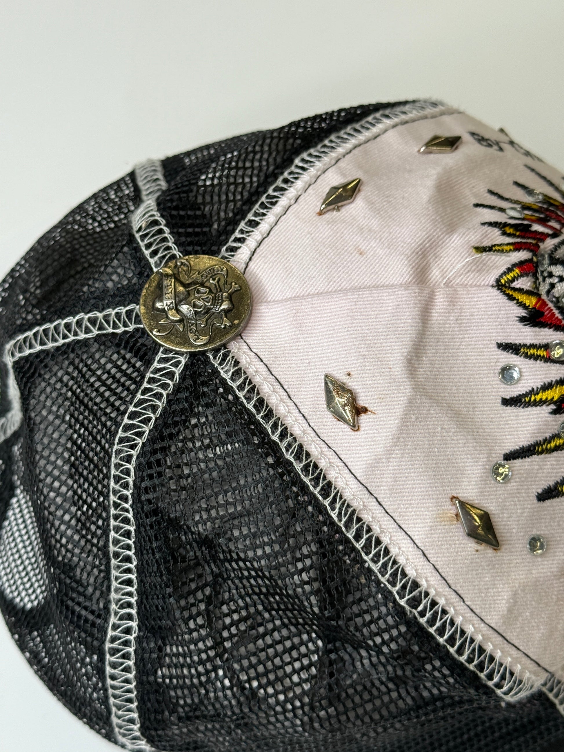 ED HARDY BY CHRISTIAN AUDIGIER VINTAGE RHINESTONE CAP