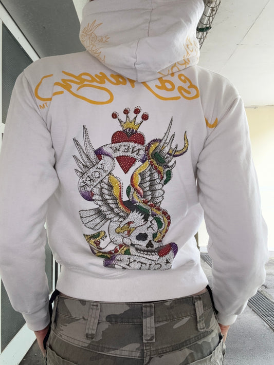 RARE VINTAGE ED HARDY "NEW YORK CITY" ZIPPER (XS)