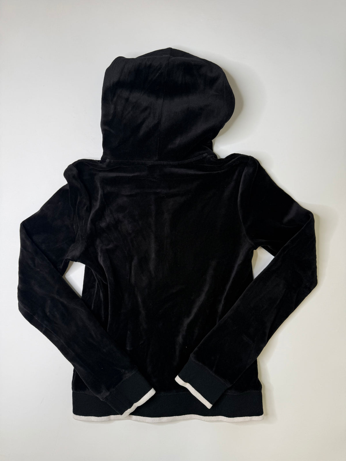 JUICY COUTURE BLACK LABEL "ROYAL JUICY" CROWN HOODIE BLACK (XS)