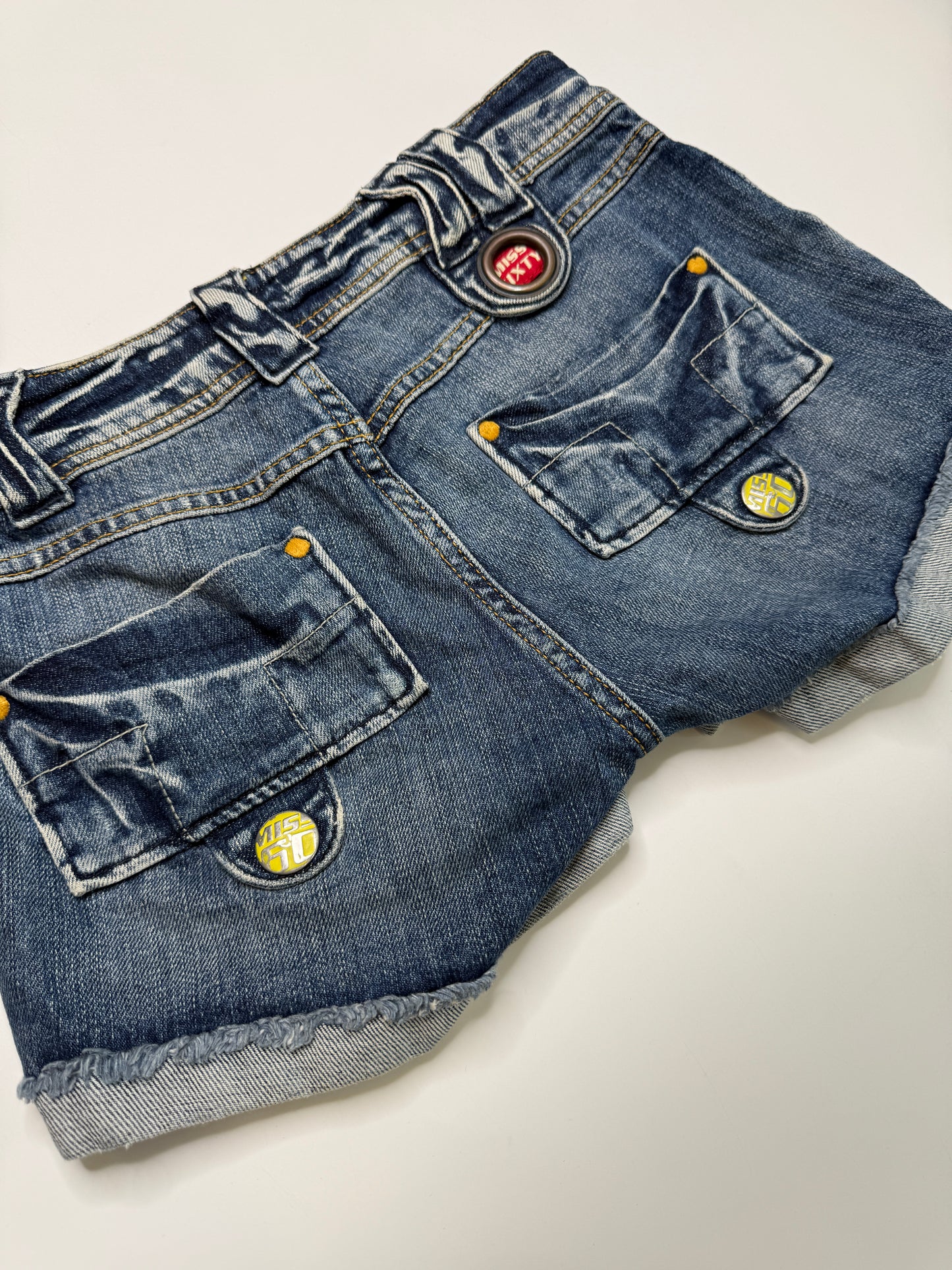 MISS SIXTY VINTAGE DENIM SHORTS (XS)
