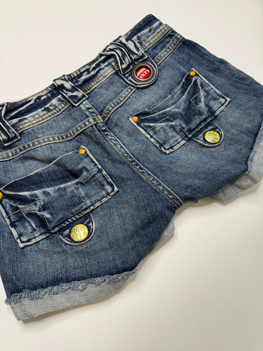 MISS SIXTY VINTAGE DENIM SHORTS (XS)