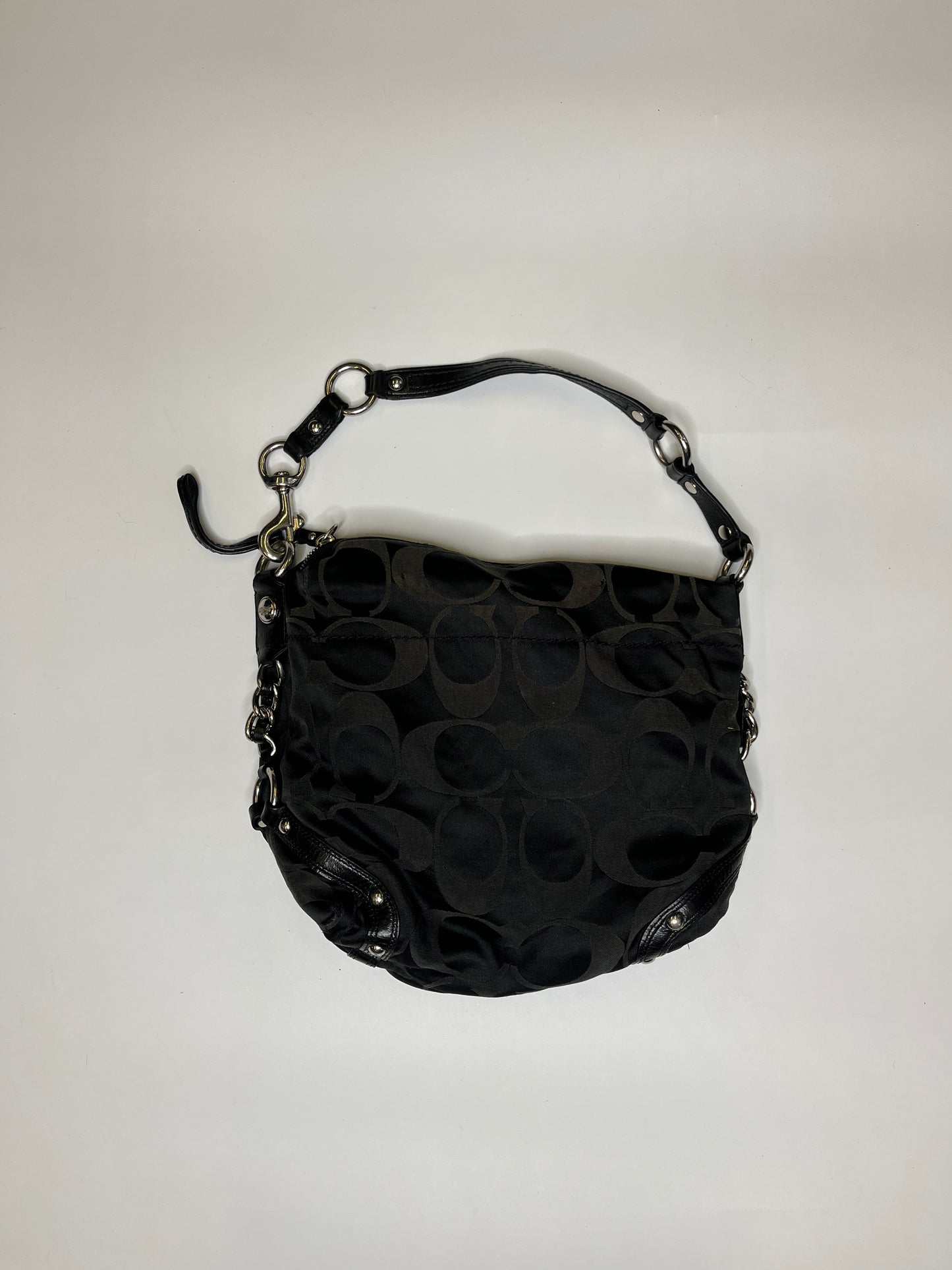 COACH BLACK LEATHER MONOGRAM PURSE