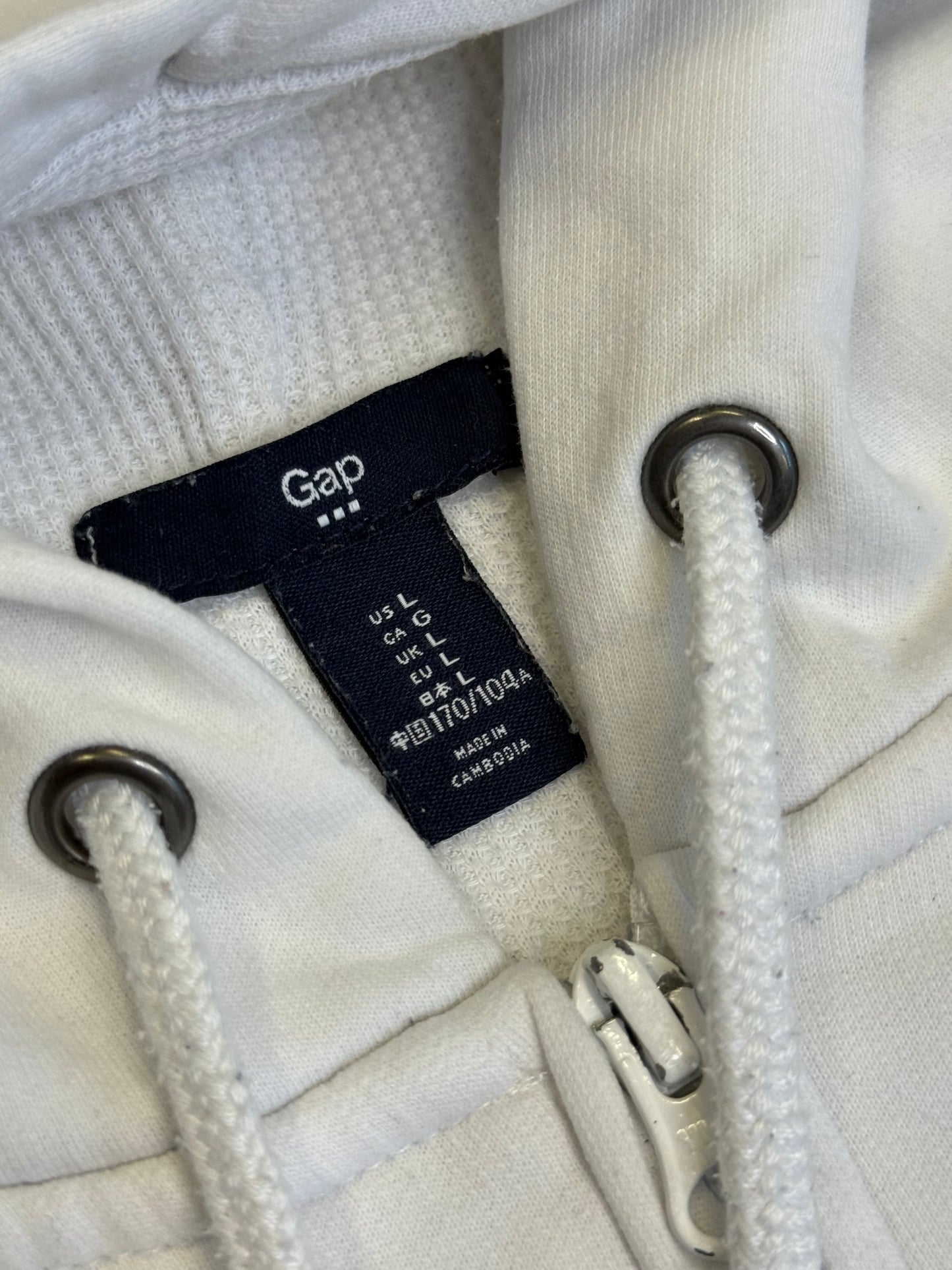 VINTAGE GAP ZIP HOODIE (L)