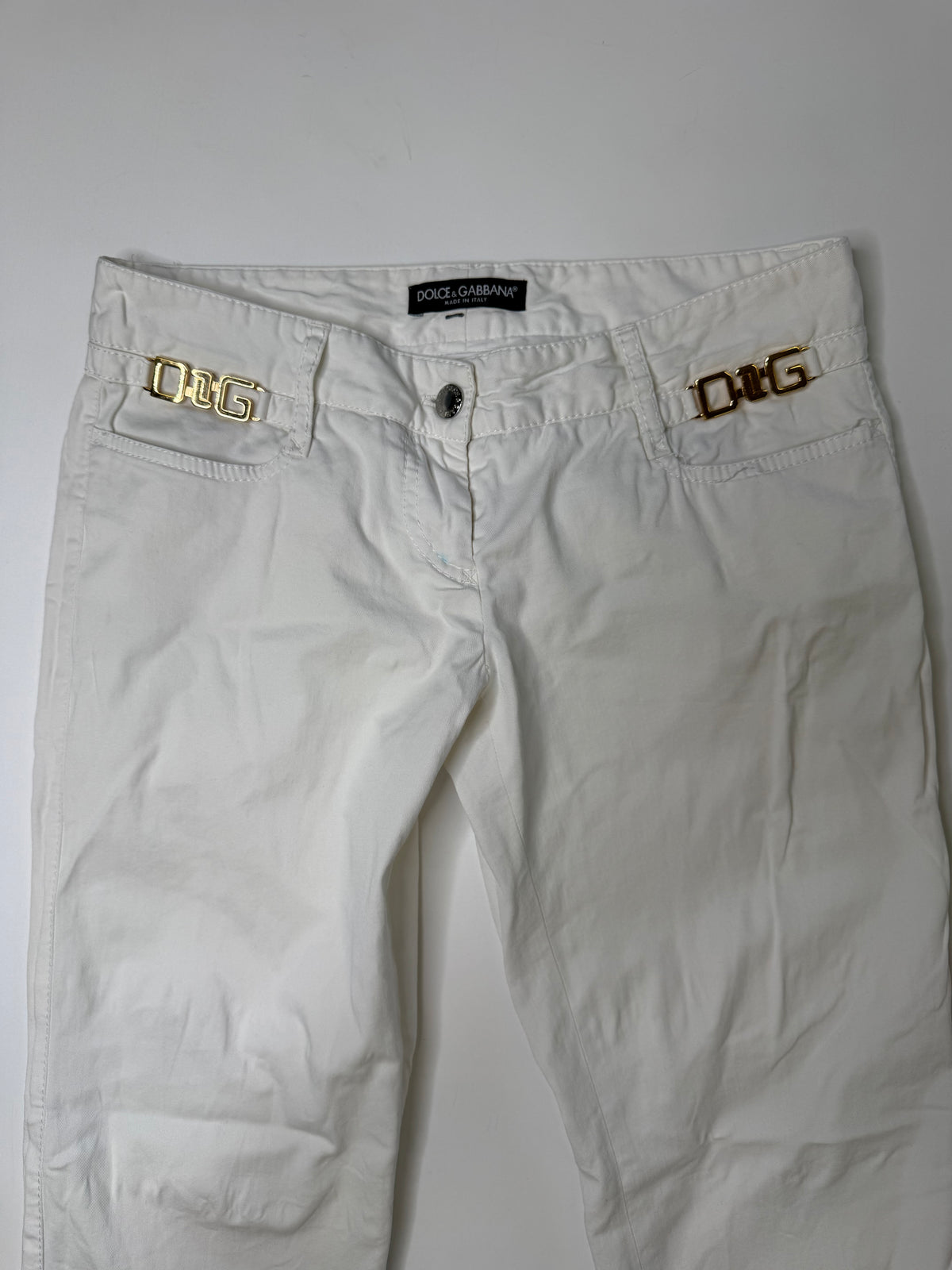 DOLCE & GABBANA D&G LOGO JEANS (WHITE)