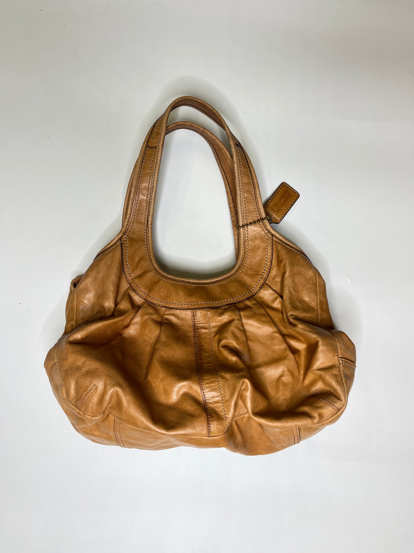 BROWN LEATHER COACH PURSE