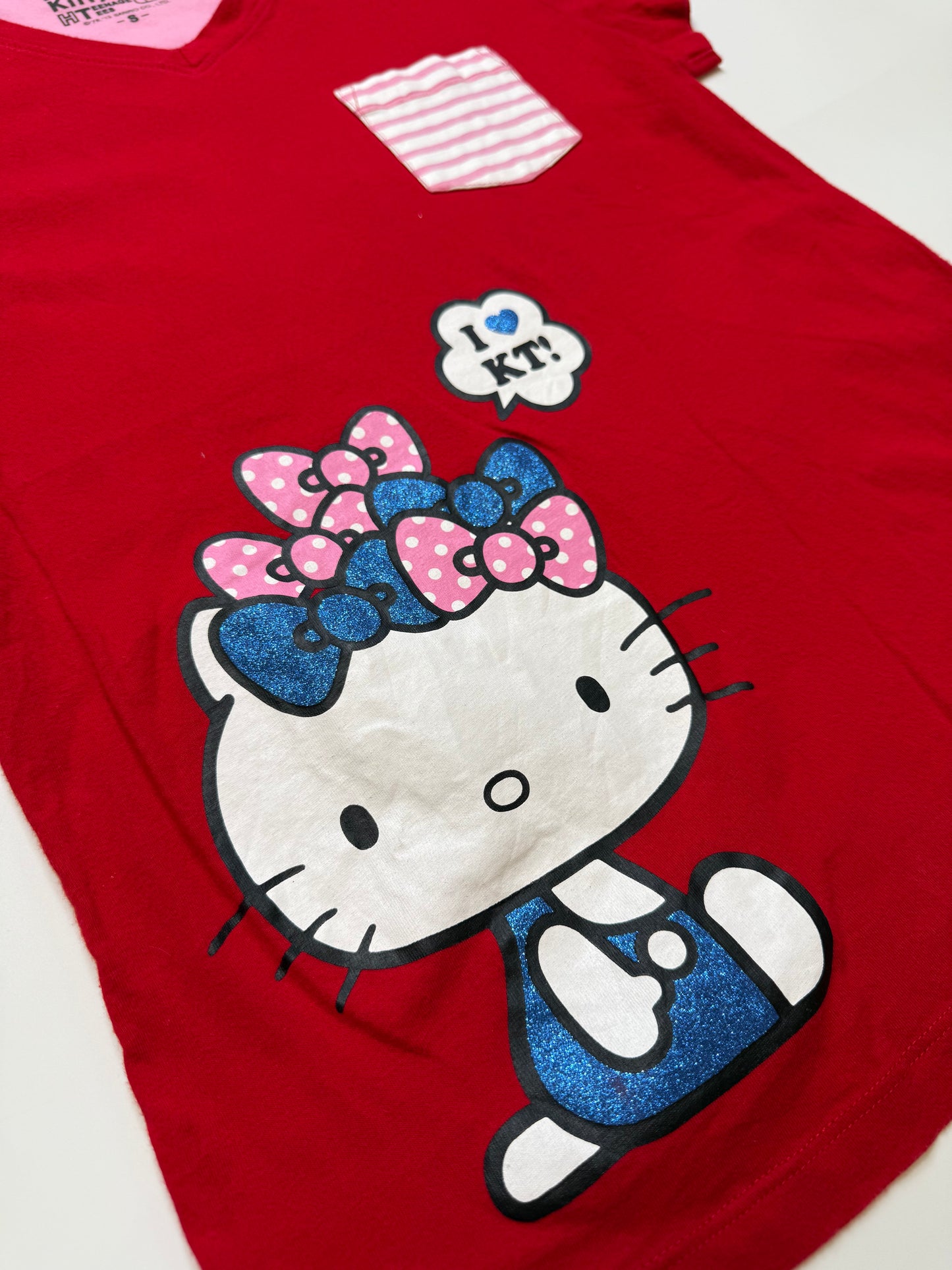 HELLO KITTY X TEENAGE TEES RED GRAPHIC TEE 2013 (S)