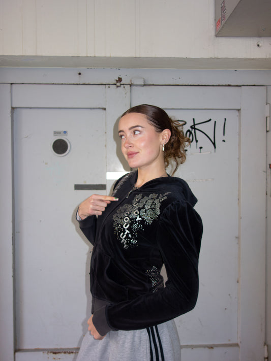 JUICY COUTURE ZIPPER RUSHED SHOULDERS 2000s (M)