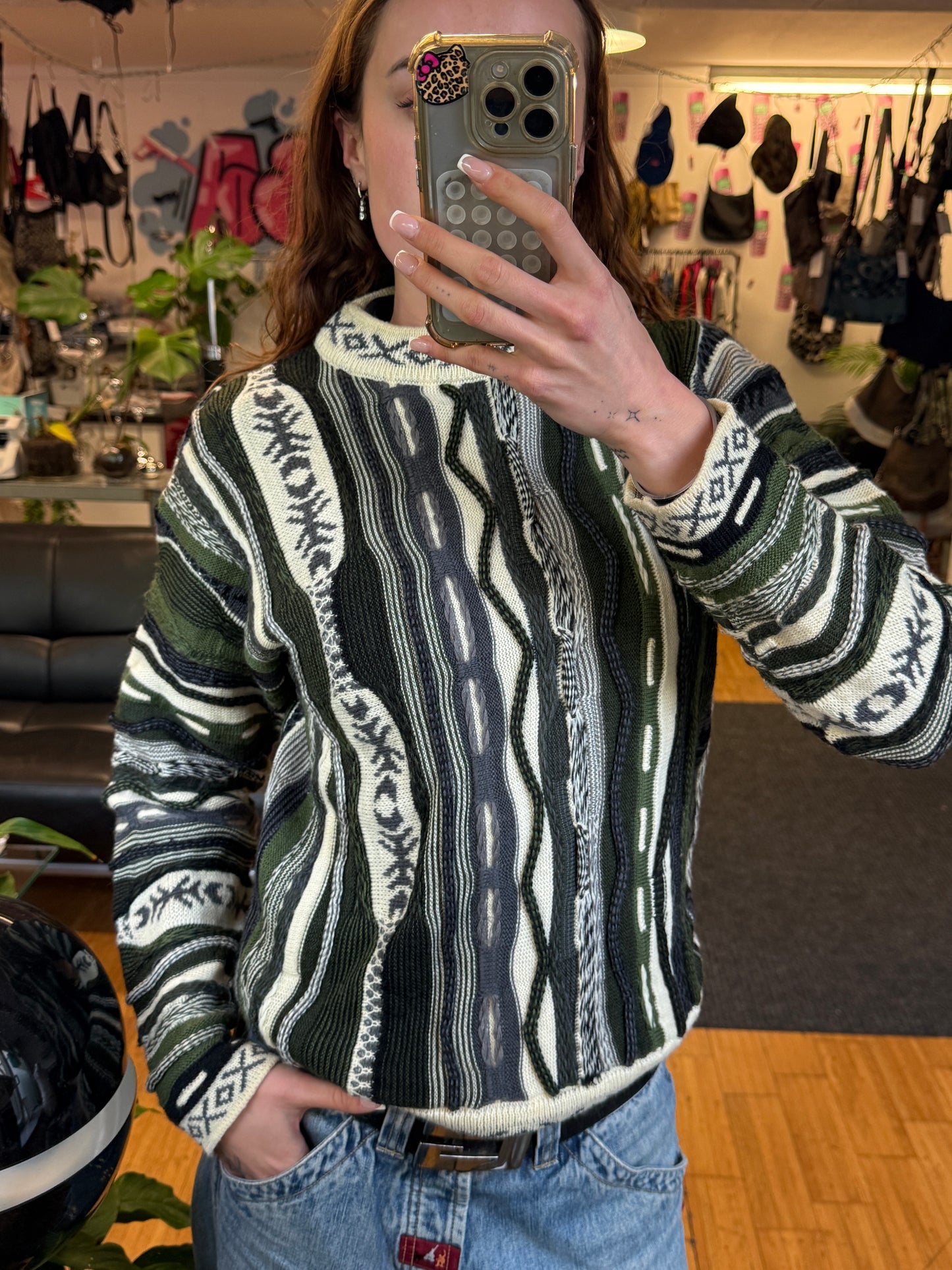 VINTAGE COOGI STYLE SWEATER ST. SIMON (~M)