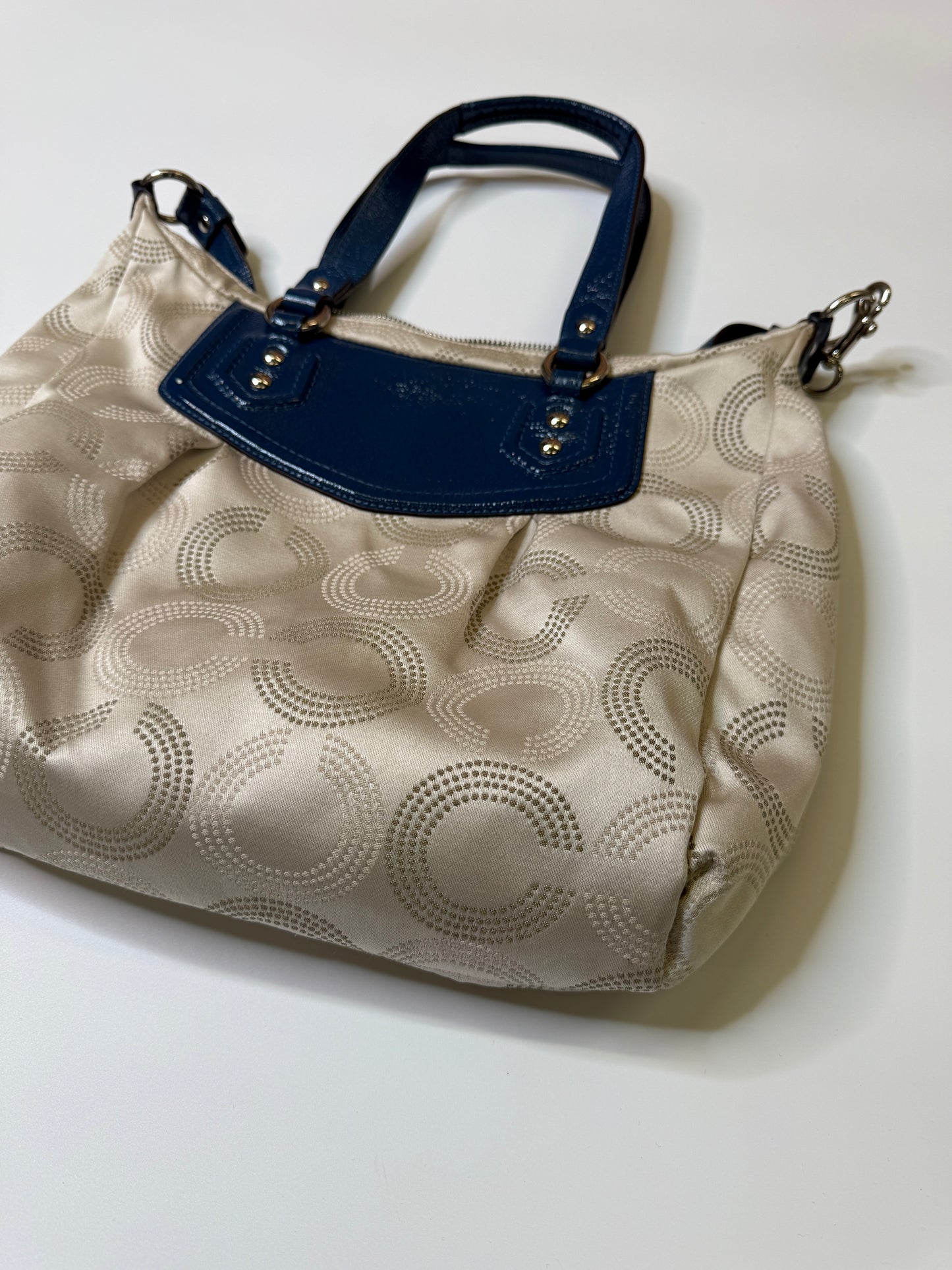 COACH MONOGRAM PURSE BLUE