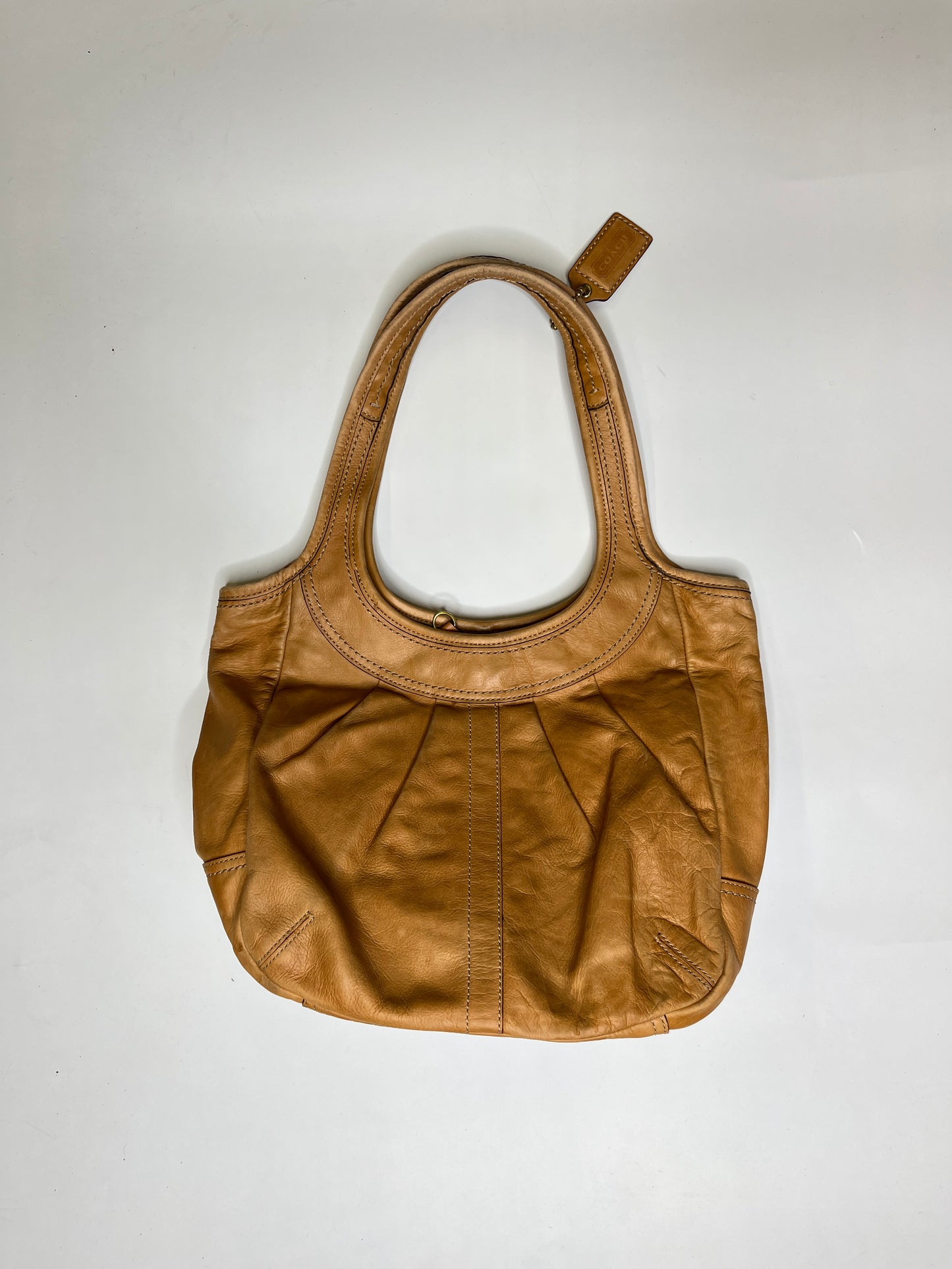 BROWN LEATHER COACH PURSE