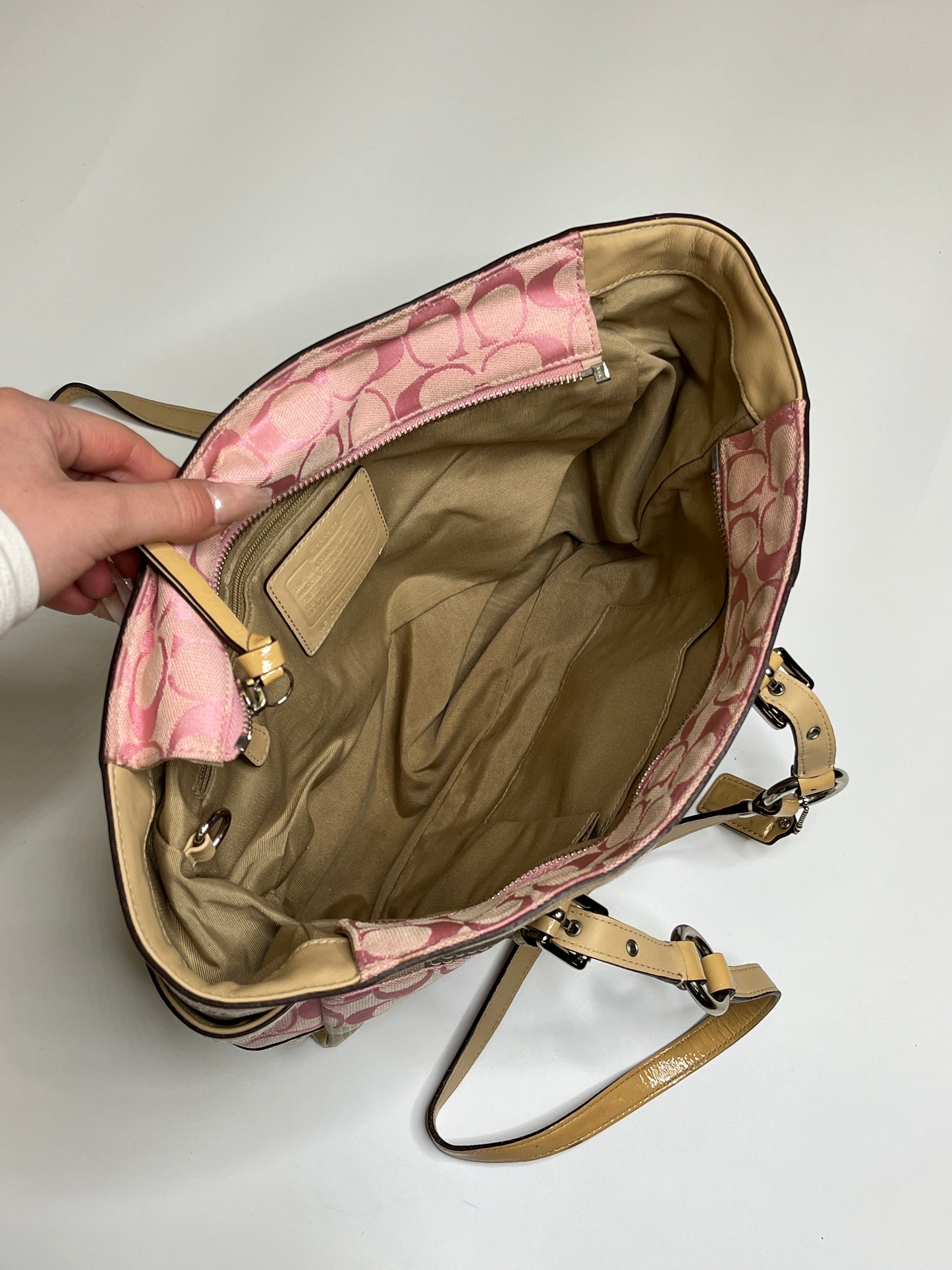 PINK PATCHWORK COACH PURSE