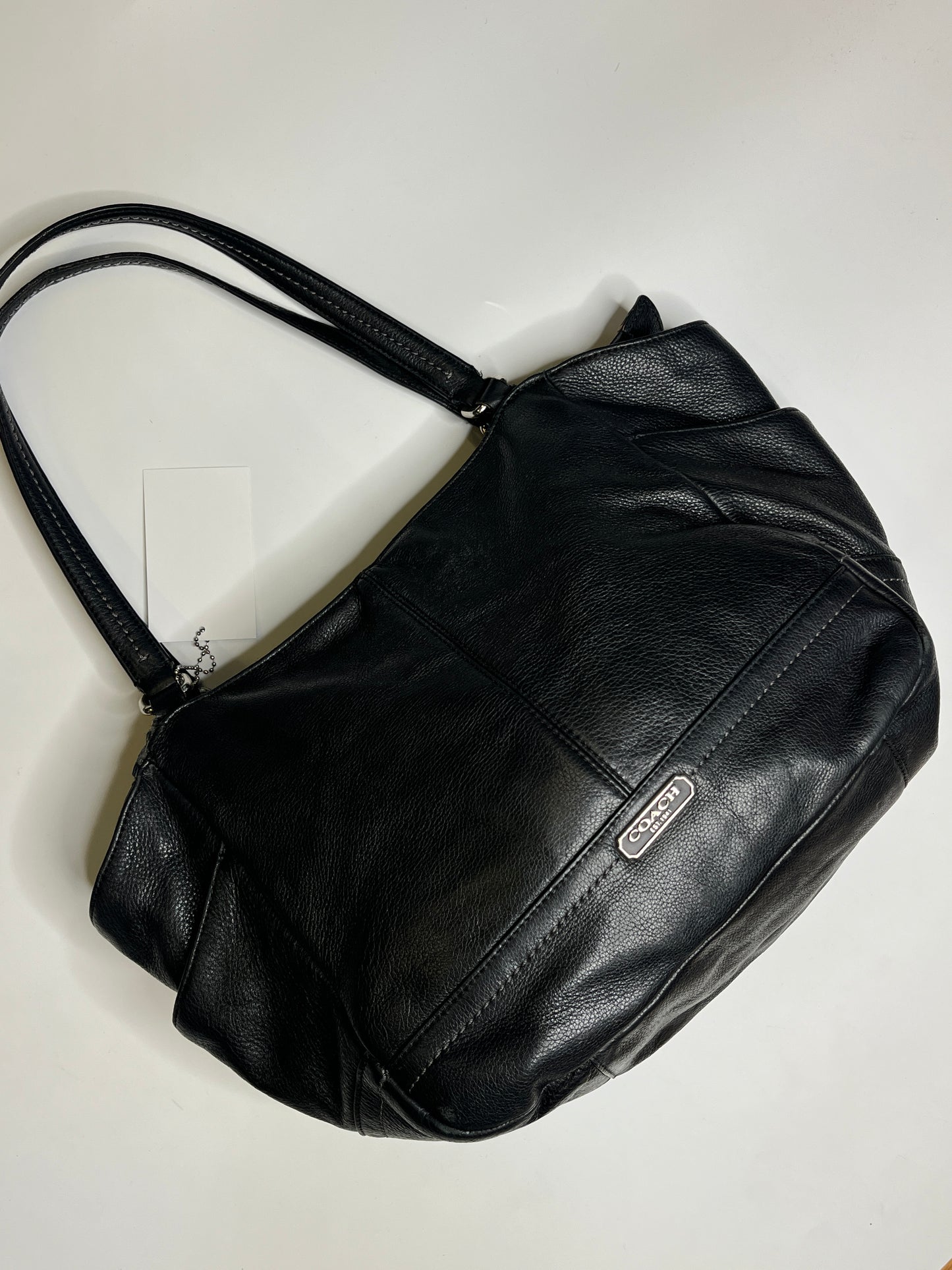 BLACK LEATHER COACH PURSE